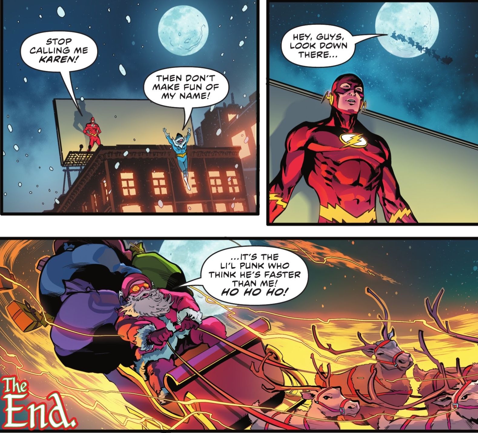 Extrait de l'épisode de The Flash ; 'Tis the Season To Be Freezin' #1 (DC Comics).