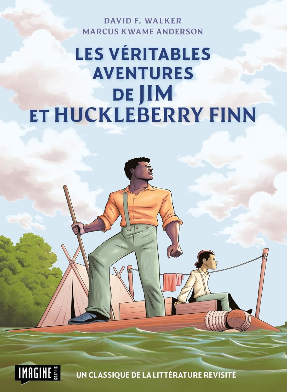 Couverture de Les véritables aventures de Jim et Huckleberry Finn chez Imagine Graphic.