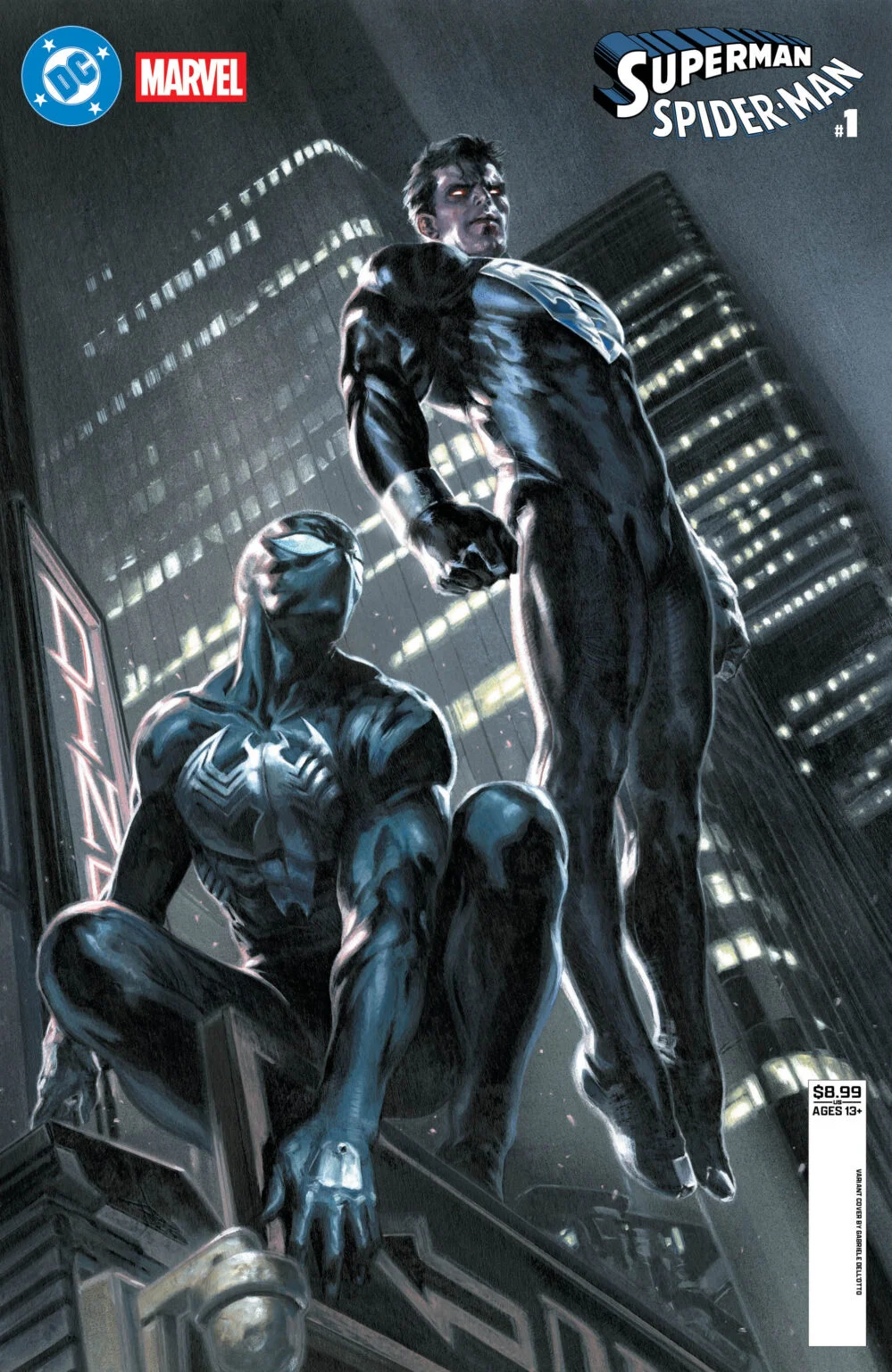 Couverture Superman Spider-Man Dell Otto