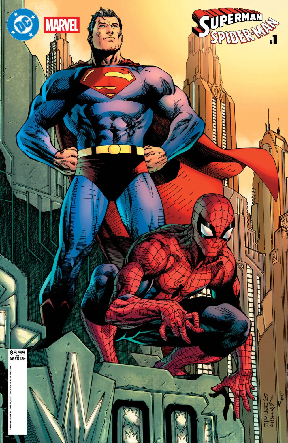 Couverture Superman Spider-Man Jim Lee