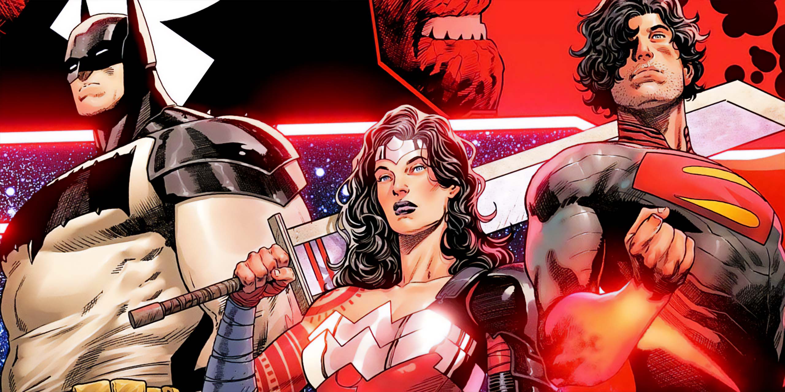 Absolute Superman, Absolute Batman et Absolute Wonder Woman, chez DC Comics.