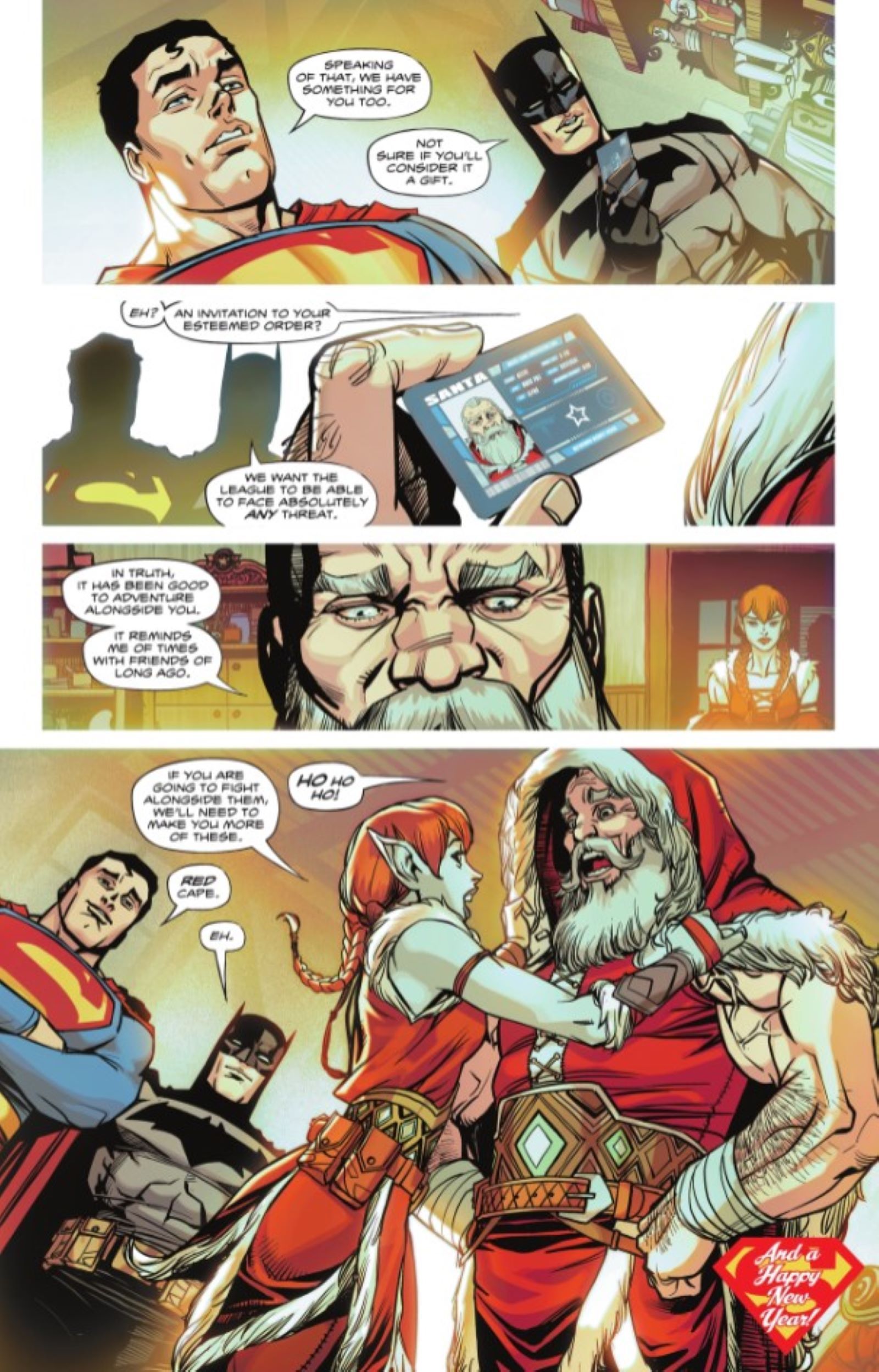 Planche extraite de Batman Santa Claus Silent Knight Returns #5 édité chez DC Comics.