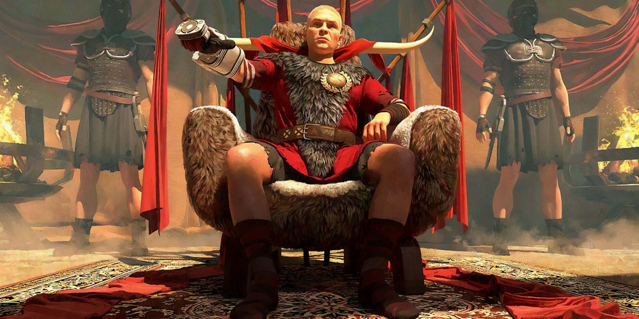 César sur son trône dans Fallout New Vegas