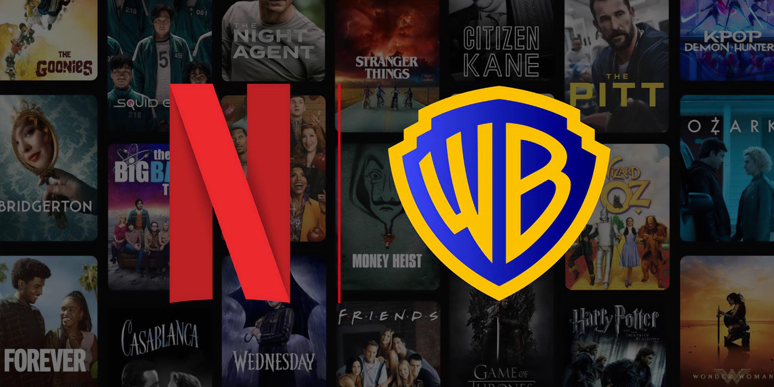 Les logos et productions Netflix et Warner Bros.