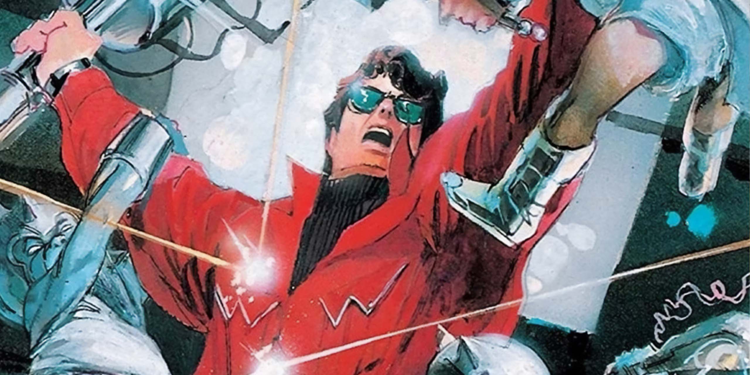 Simon Williams alias Wonder Man dans les comics Marvel, dessiné par Bill Sienkiewicz.
