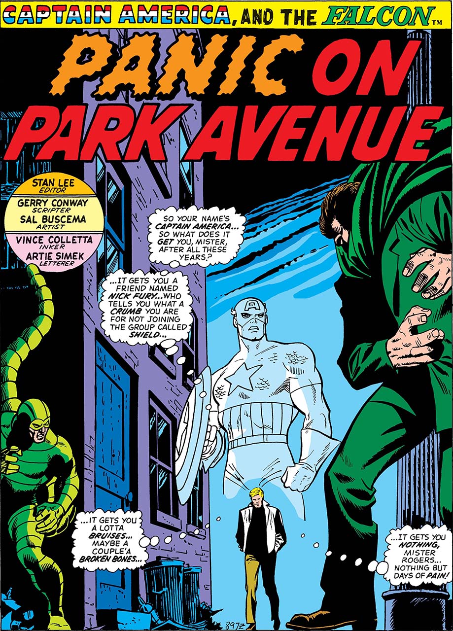 Une planche de CAPTAIN AMERICA (1968) #151, dessinée par Sal Buscema.