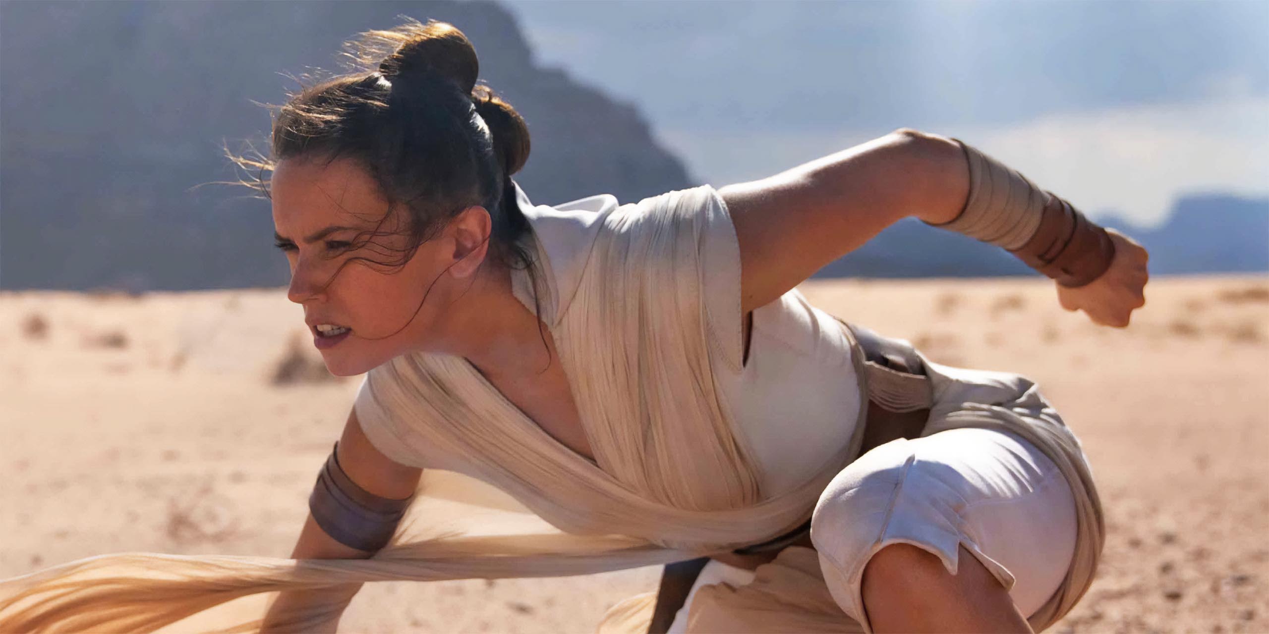 Daisay Ridley dans le rôle de Rey dans Star Wars IX : L'Ascension des Skywalker.