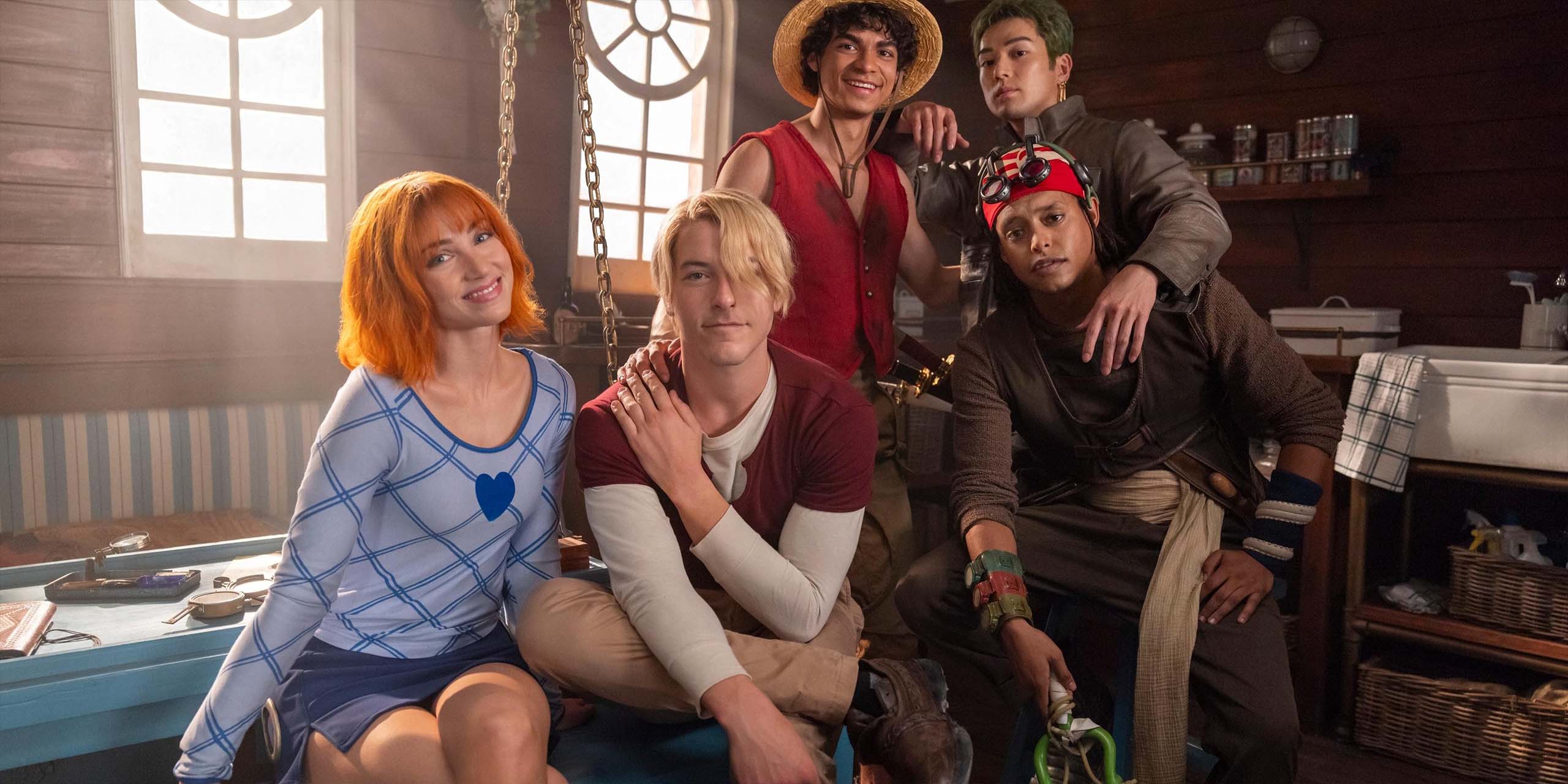 L'ensemble du casting de la série en live-action One Piece, sur Netflix.
