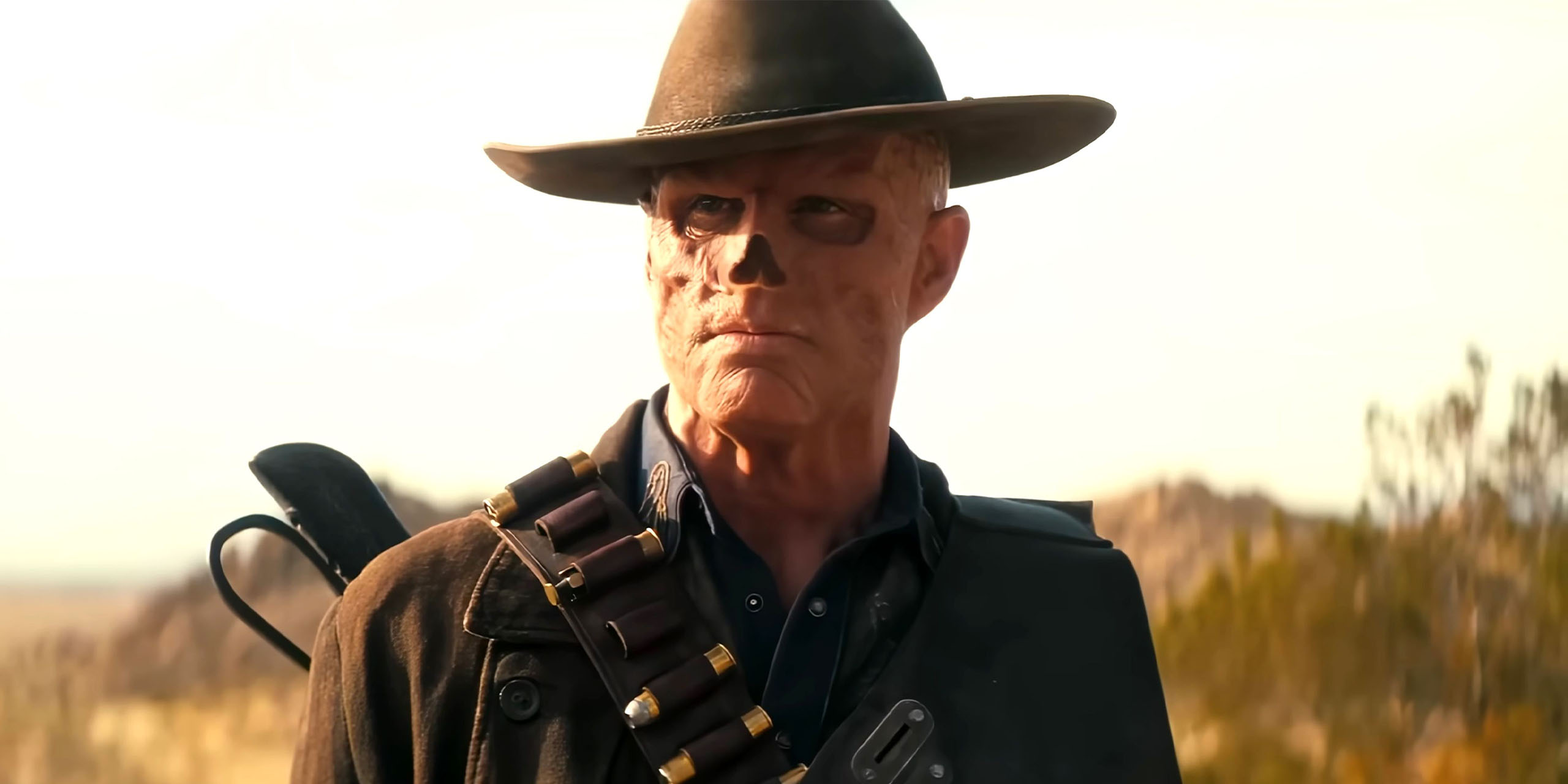 Walton Goggins dans le rôle de la Goule dans la saison 2 de Fallout.