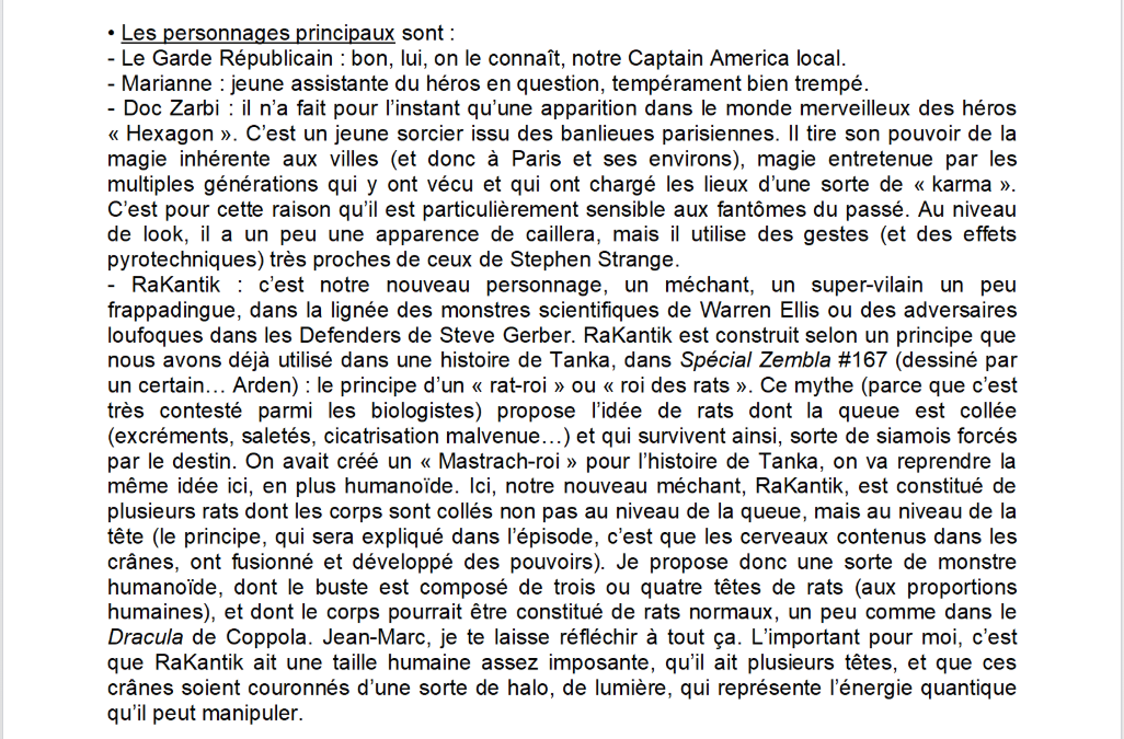 Notes de Jean-Marc Lainé pour Le Garde Républicain.