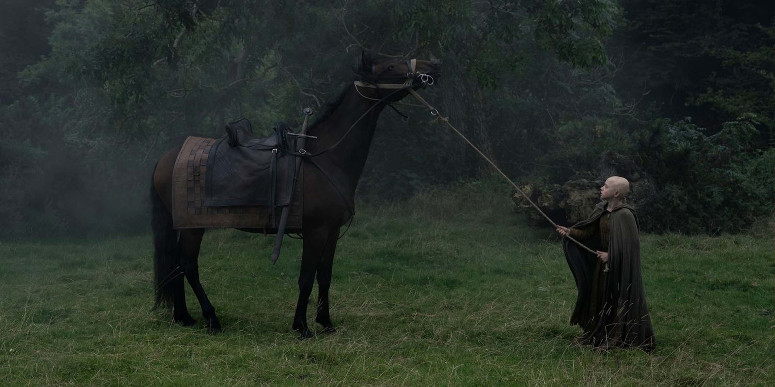 Œuf (Dexter Sol Ansell) avec le cheval Thunder dans A Knight of the Seven Kingdoms Saison 1 Épisode 3