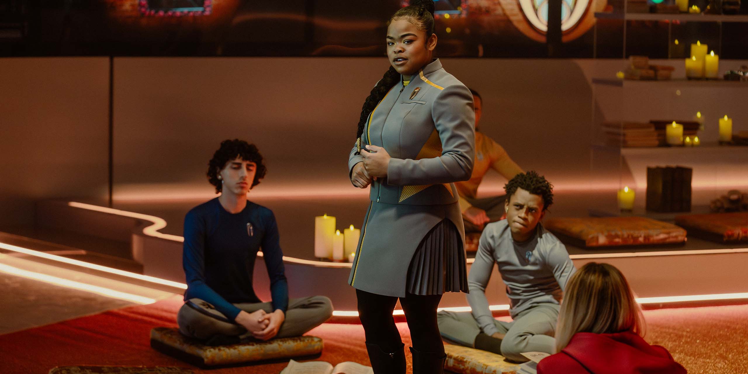 Kerrice Brooks dans le rôle de SAM dans l'épisode 5 de Star Trek: Starfleet Academy.