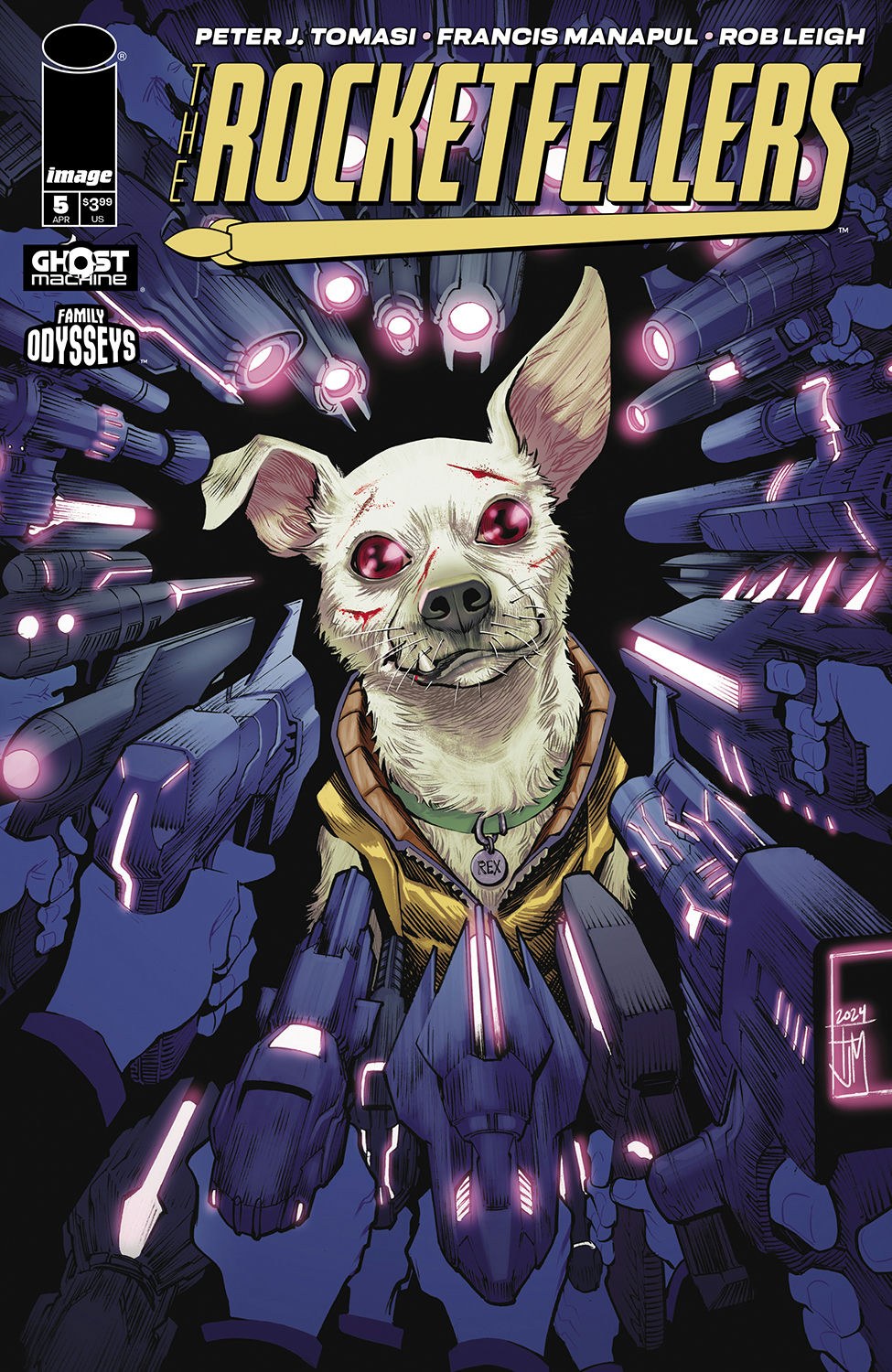 Couverture de The Rocketfellers #5 par Francis Manapul.