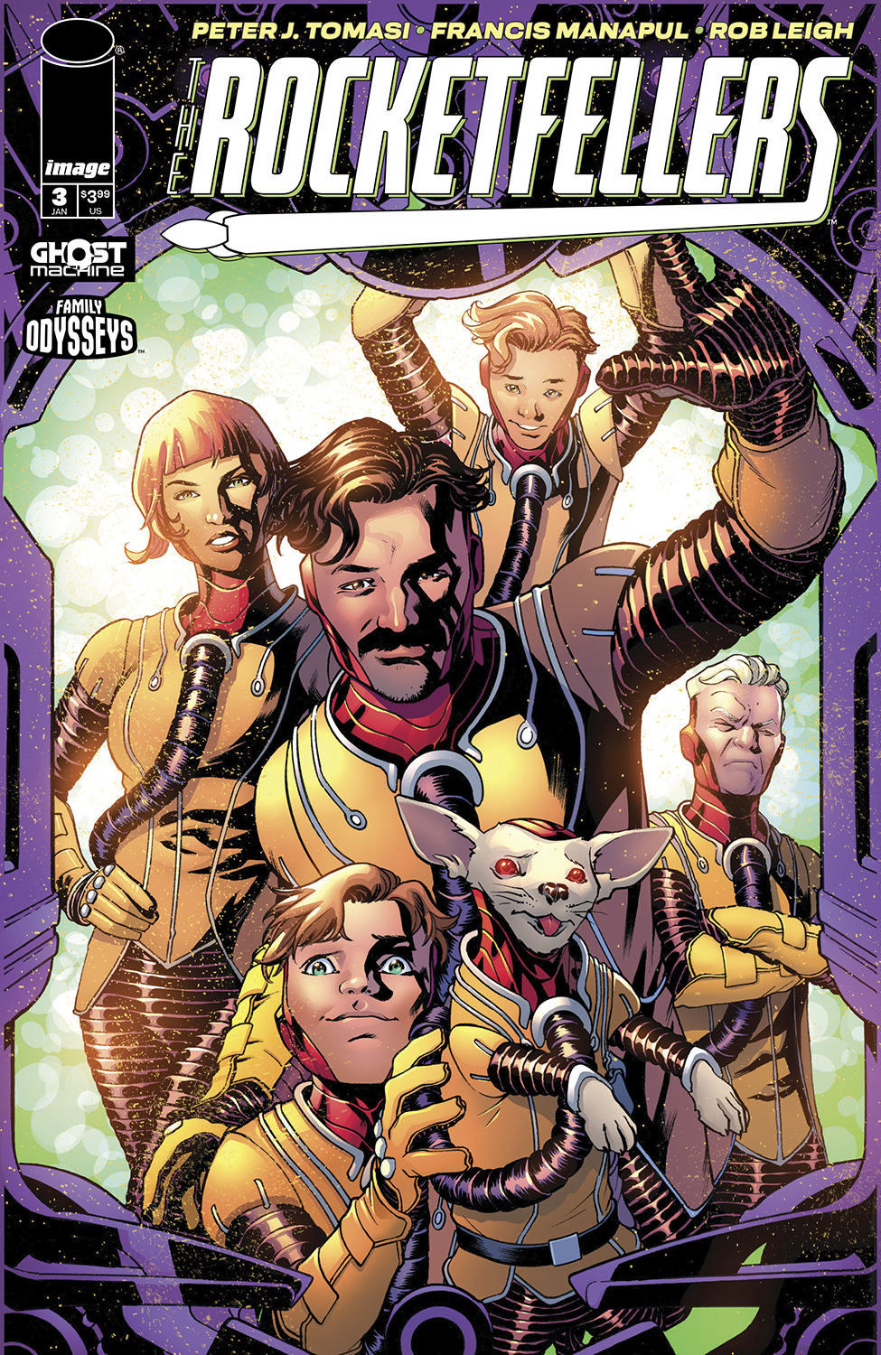 Couverture de The Rocketfellers #3 par Mike McKone.