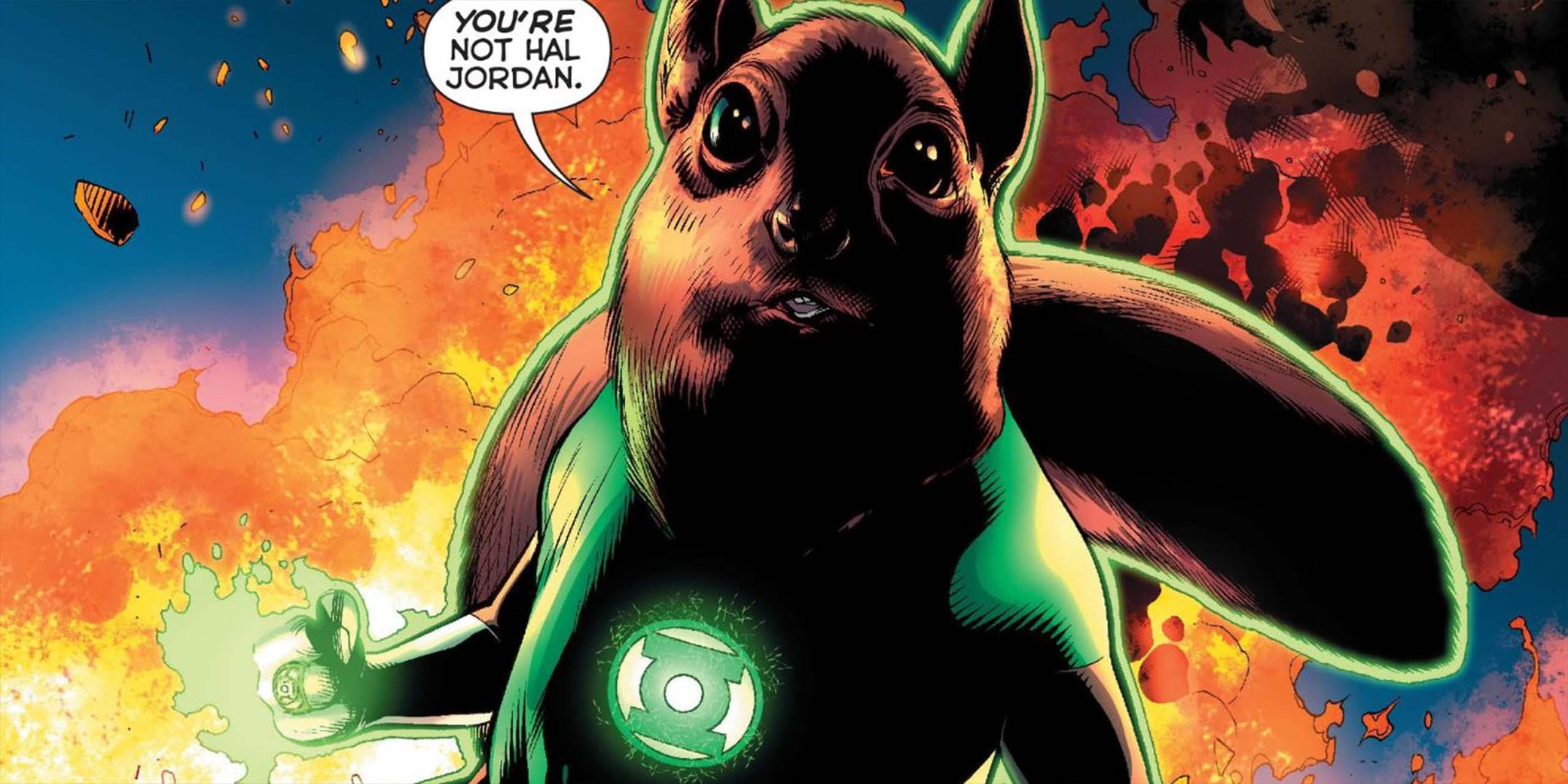 Le fameux écureuil Green Lantern B'dg cité dans la série Lanterns.