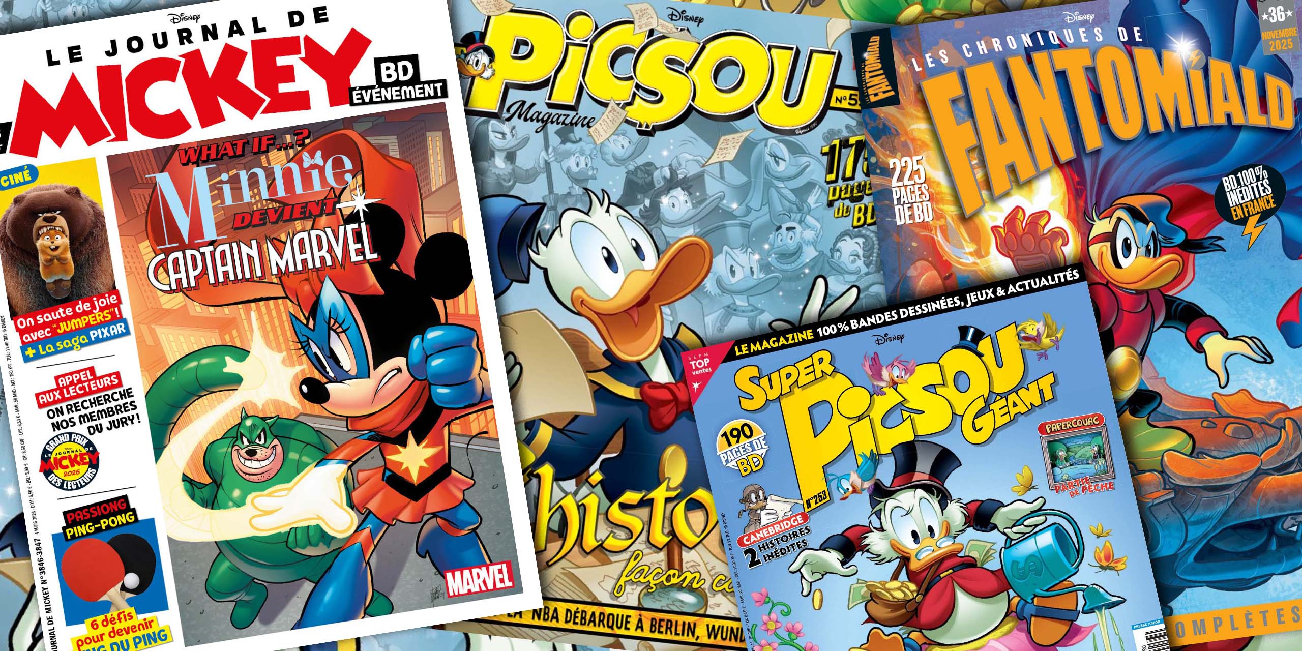 Le journal de Mickey, Picsou, Picsou Géant et les autres magazines Disney débarquent chez Panini.
