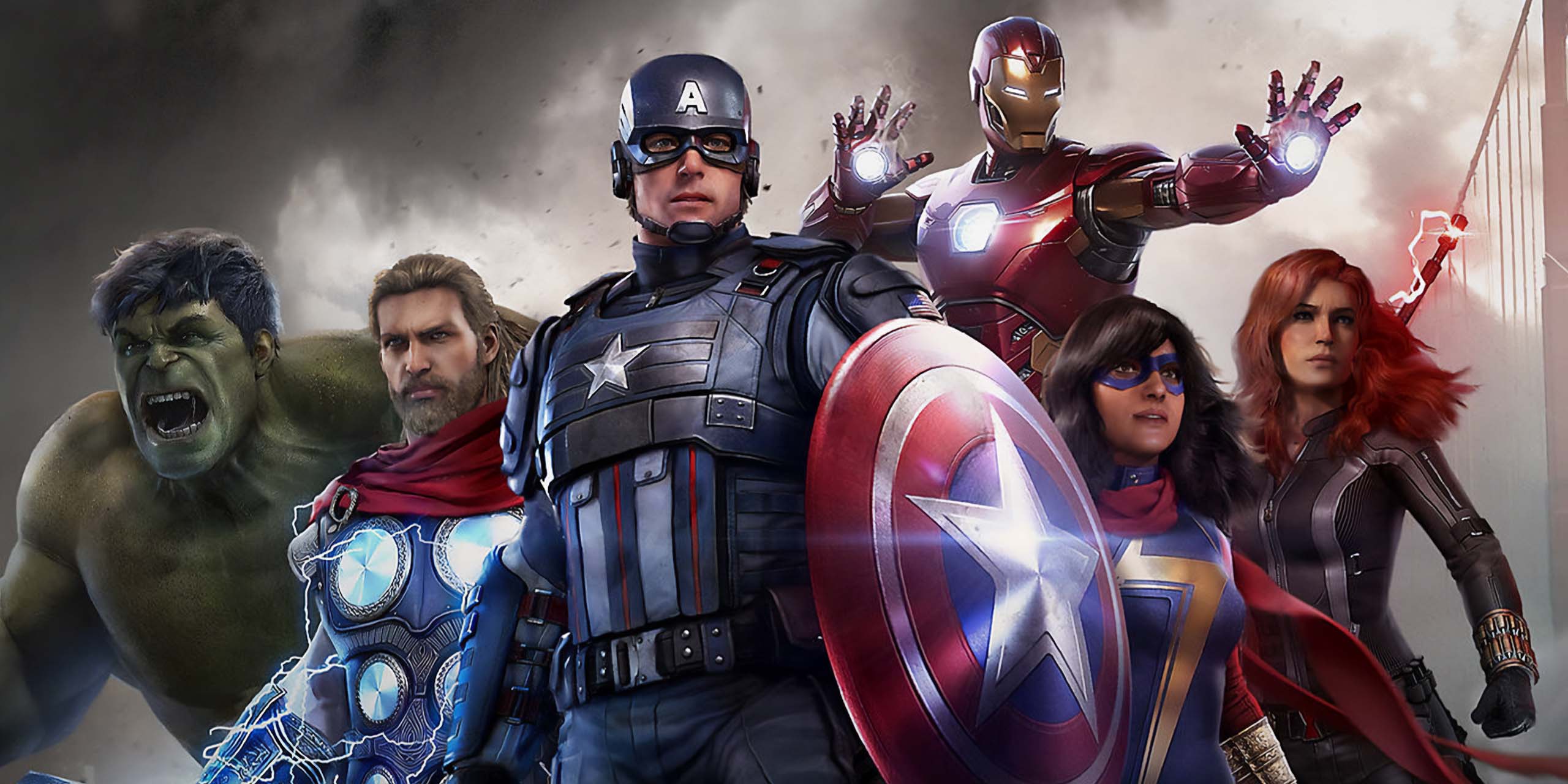 L'équipe des Avengers sur la pochette du jeu vidéo Marvel Comics sur XBox.