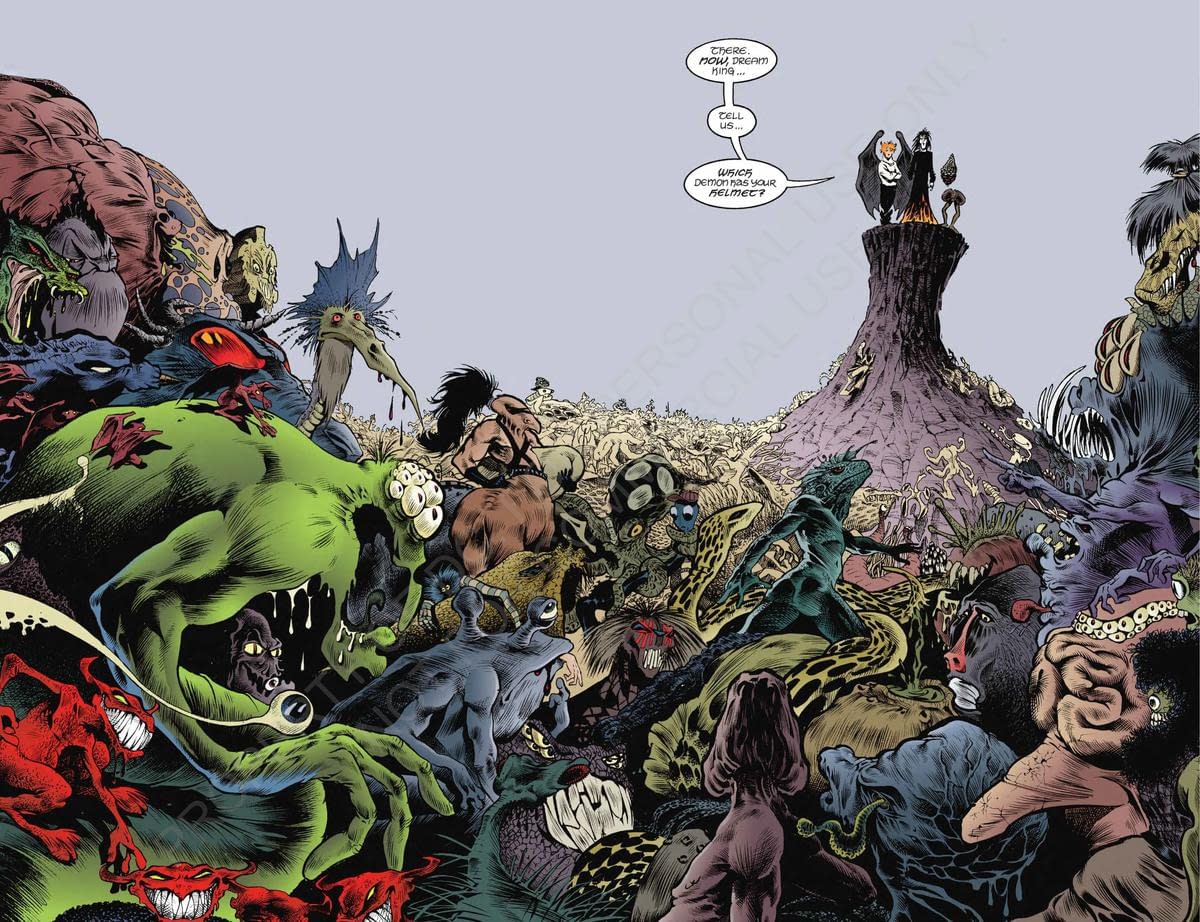 Illustration du Dreamworld, le royaume des songes dans The Sandman, par Neil Gaiman et Sam Kieth.
