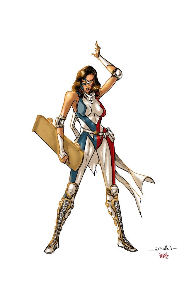 Le personnage de Marianne, l'acolyte du Garde Républicain, dessinée par Guile Sharp.
