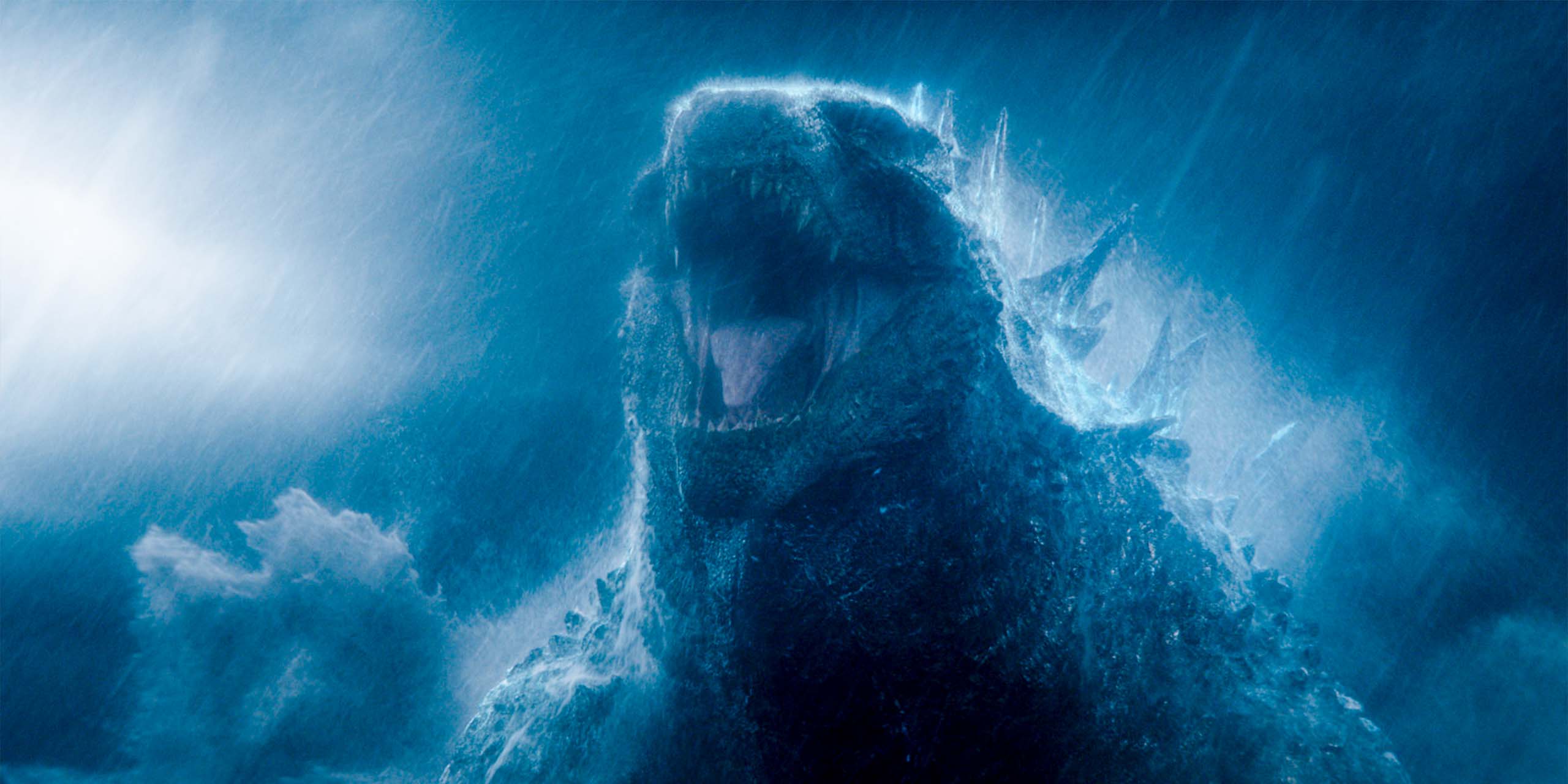 Godzilla sous la pluie durant la nuit, dans la saison 2 de Monarch: Legacy of Monsters.