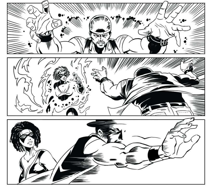 Encrage de le planche 17 d'un épisode du Garde Républicain dessiné par Jim Arden.