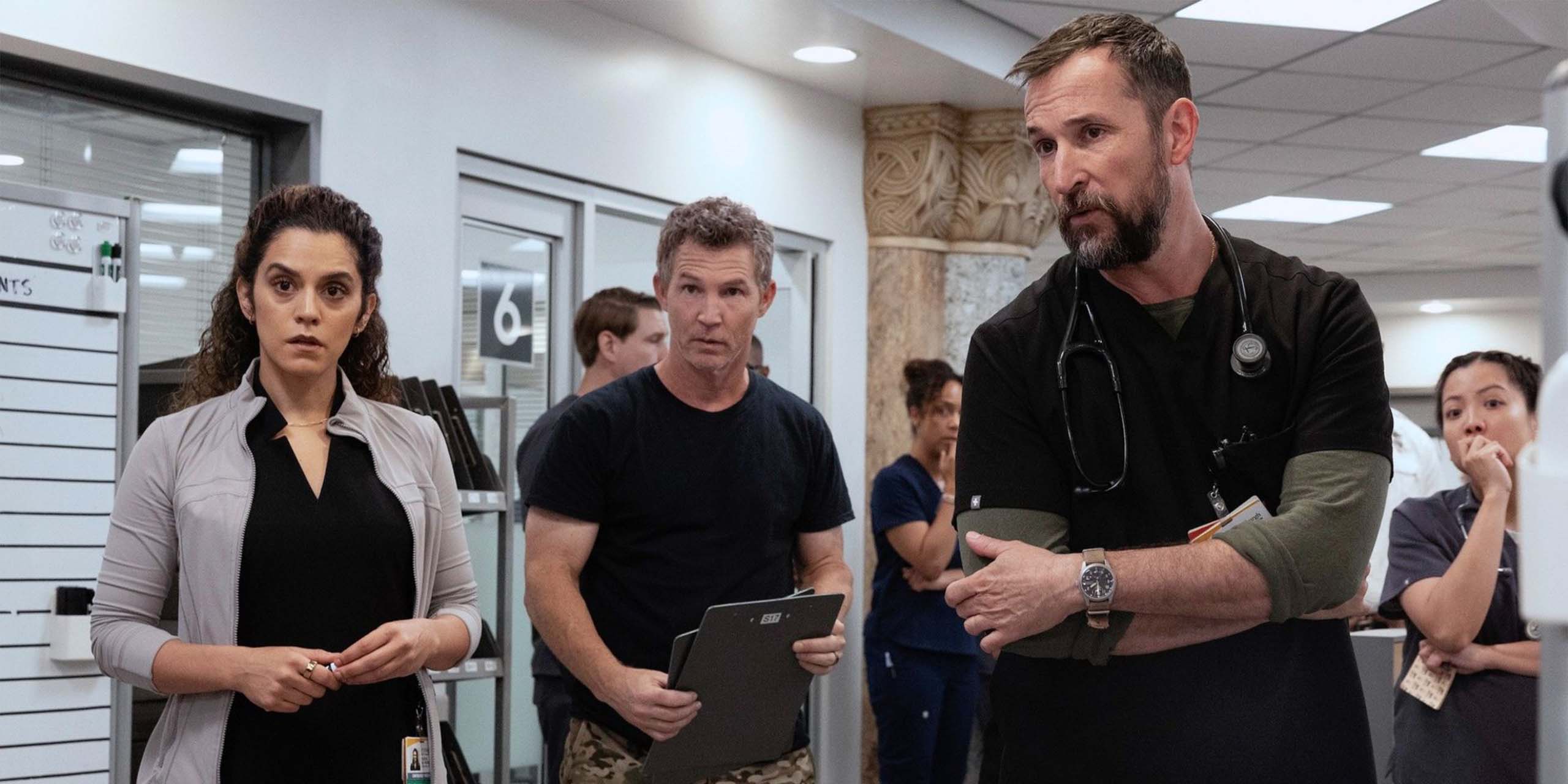 Al Hashimi, Abbot et Robby dans la saison 2 de The Pitt