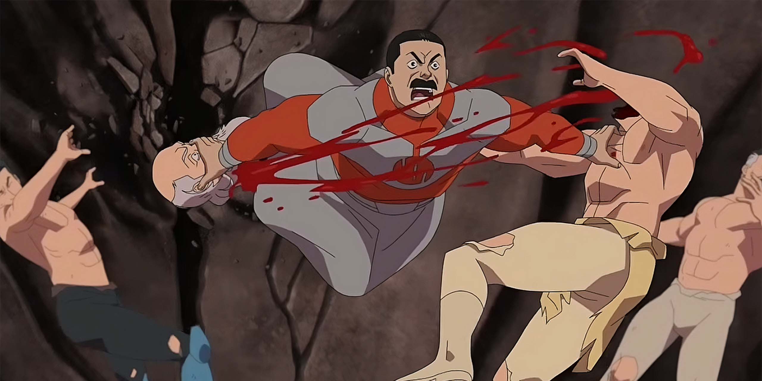 Thragg décapitant Thaedus dans l'épisode 7 de la saison 4 d'Invincible