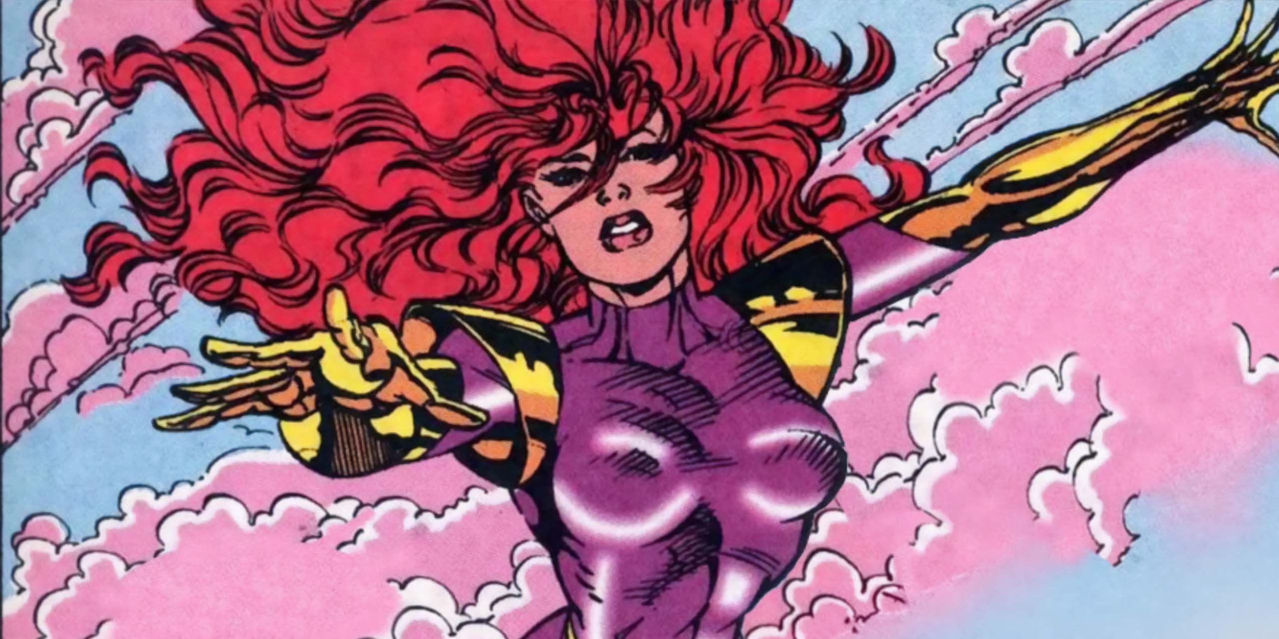 Maxima volant dans le ciel, dans les comics DC.