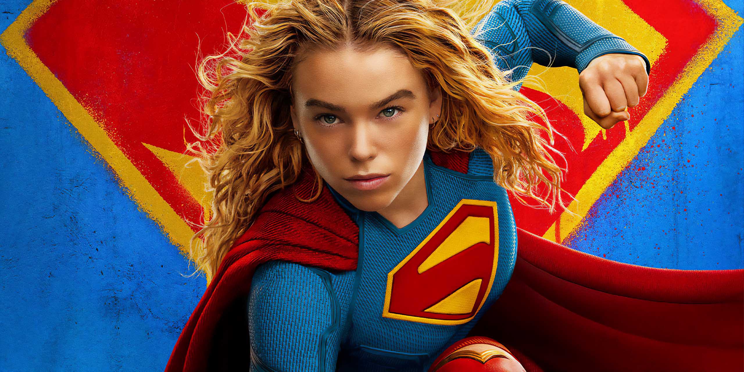 Kara (Milly Alcock) dans le rôle de Supergirl sur le poster officiel du film.