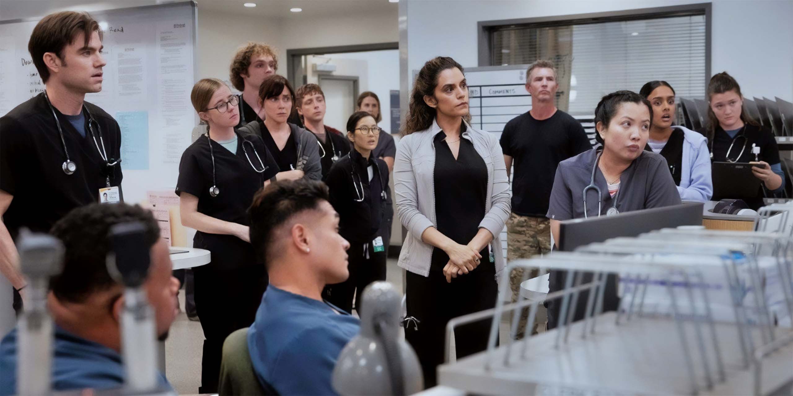 Les acteurs de The Pitt dans l'épisode 8 de la saison 2.