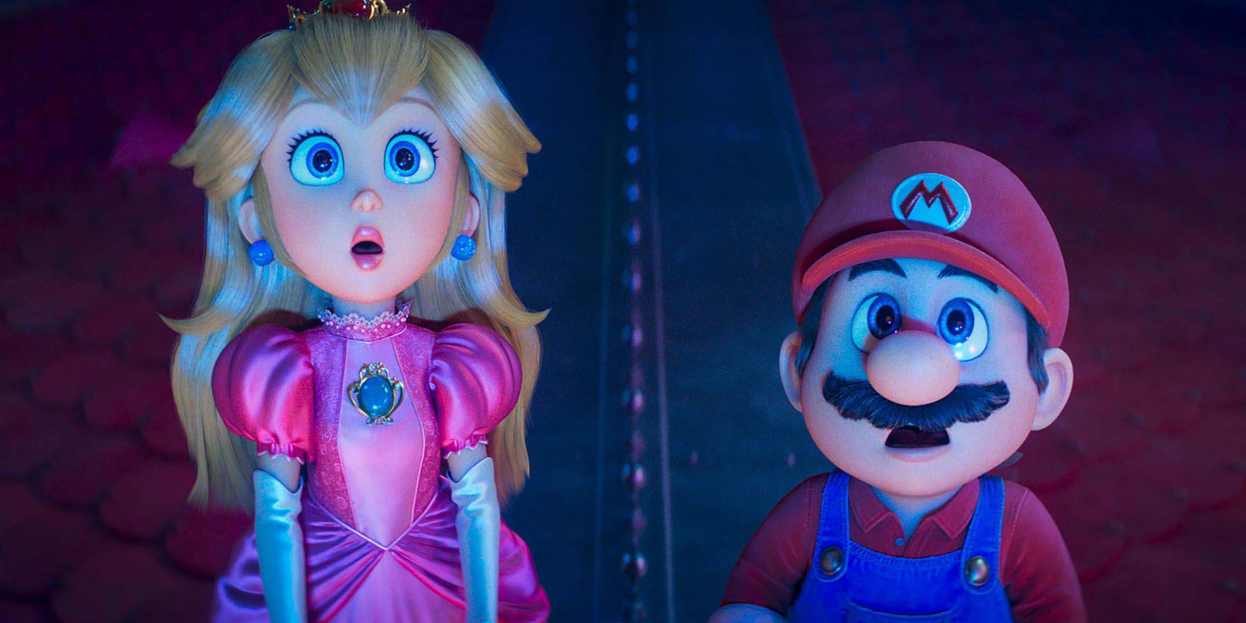 Mario et la princesse Peach dans Super Mario Galaxy, le film.