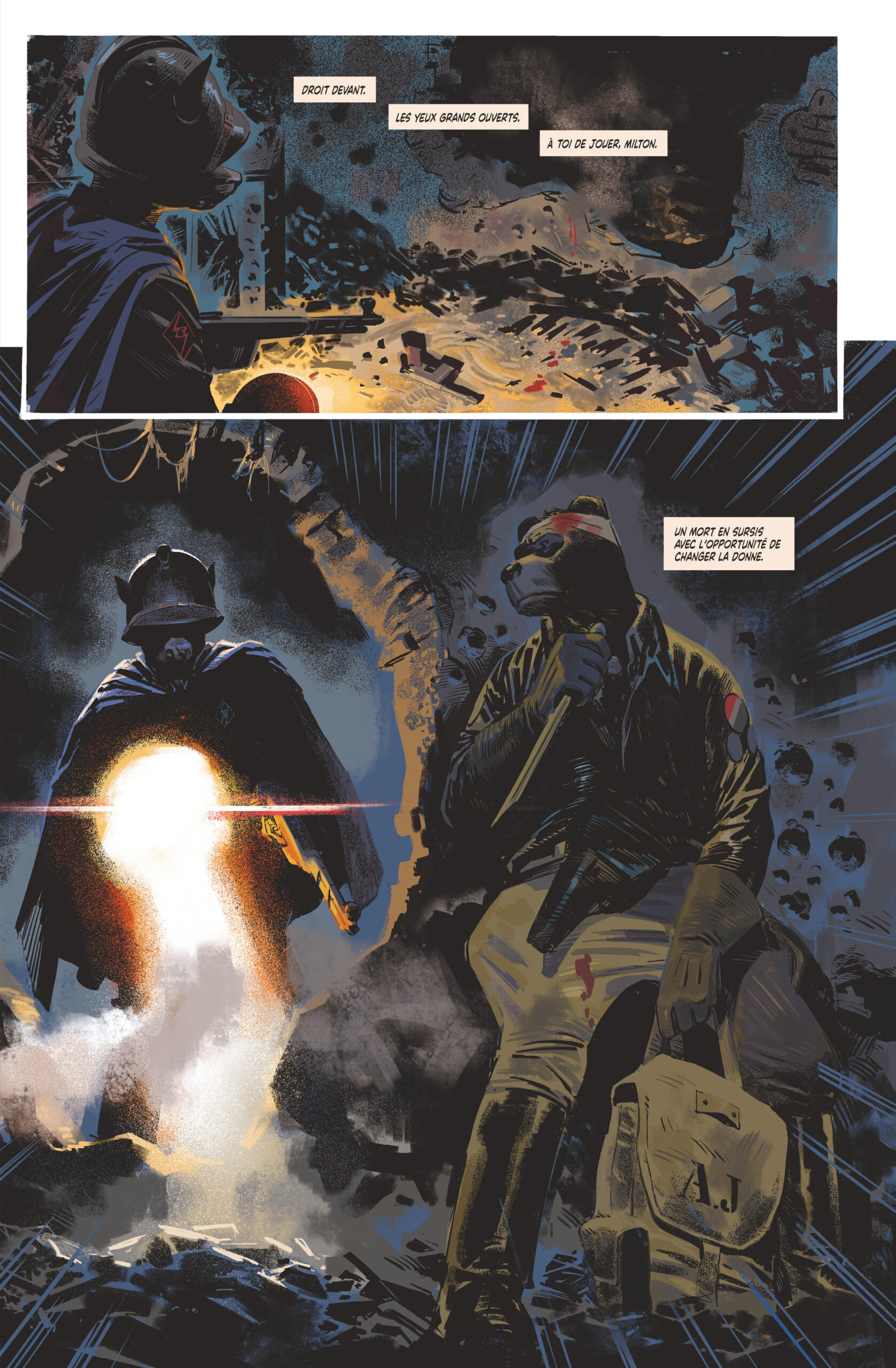 Planche extraite du tome 1 de Escape, dessiné par Daniel Acuña.
