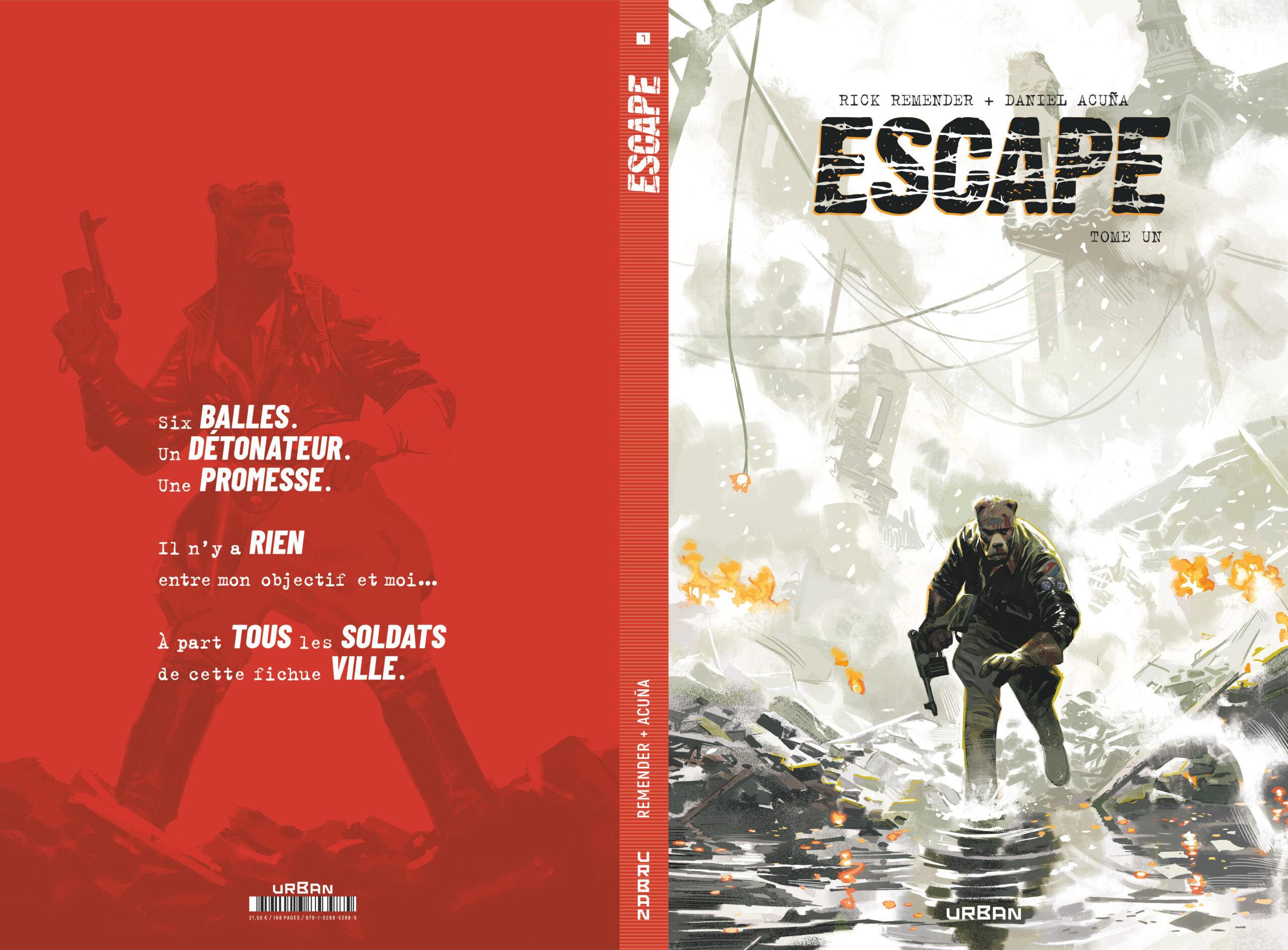 Couverture de Escape tome 1, par Rick Remender et Daniel Acuña, chez Urban Comics.