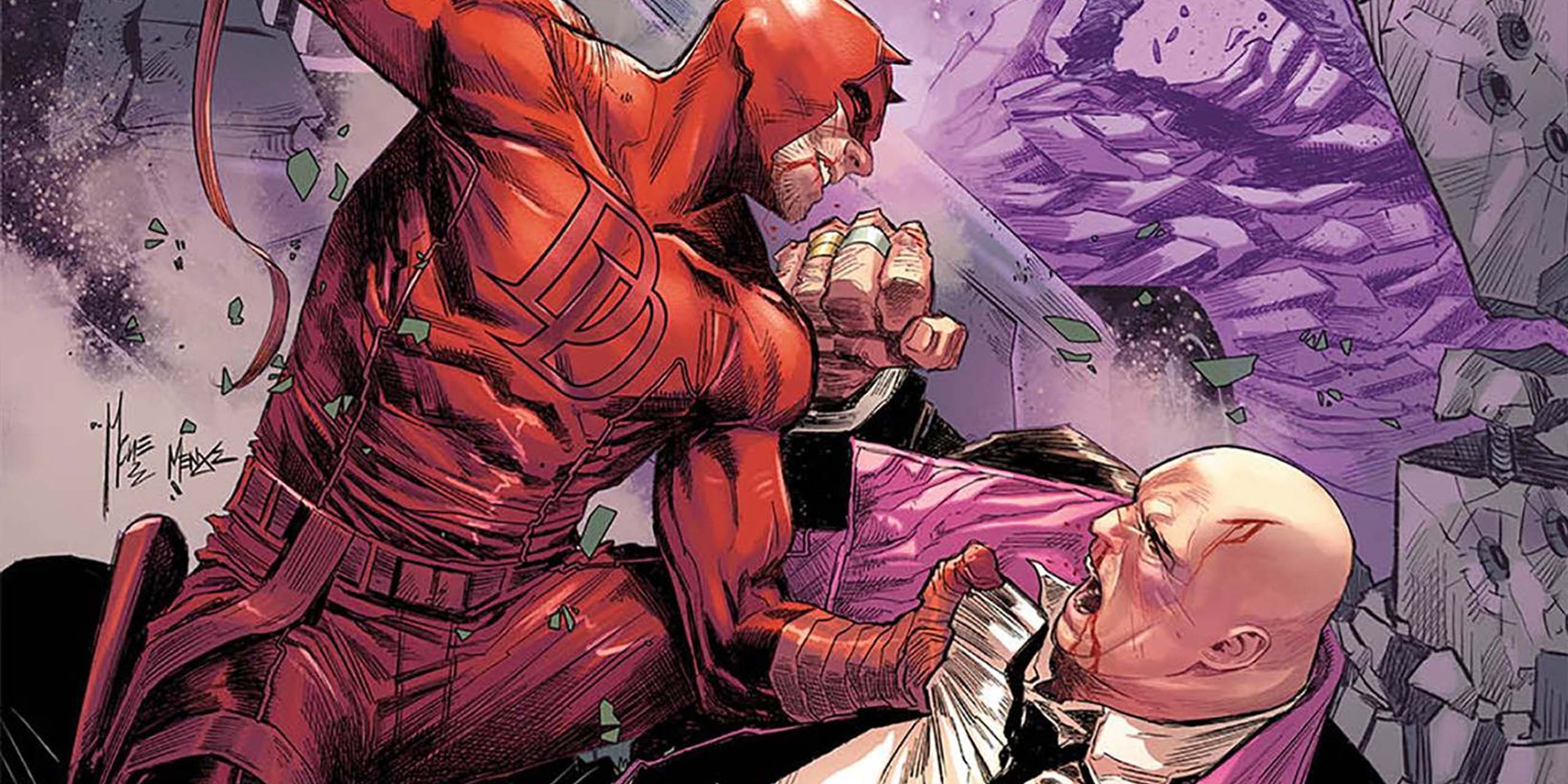 Daredevil face au Caïd dans les comics Devil's Reign.