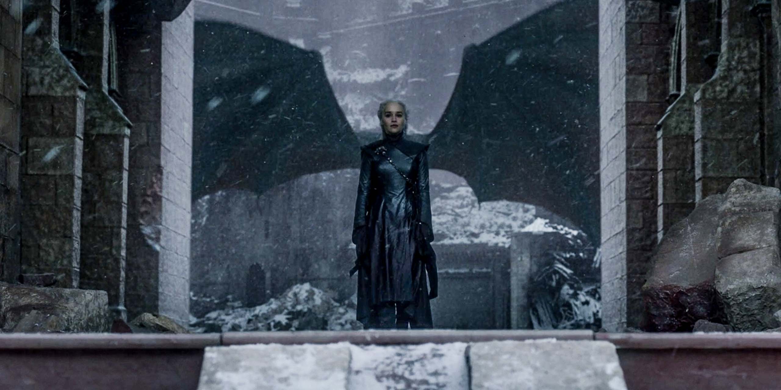 La reine Daenerys Targaryen (Emilia Clarke) dans l'épisode final de Game of Thrones.