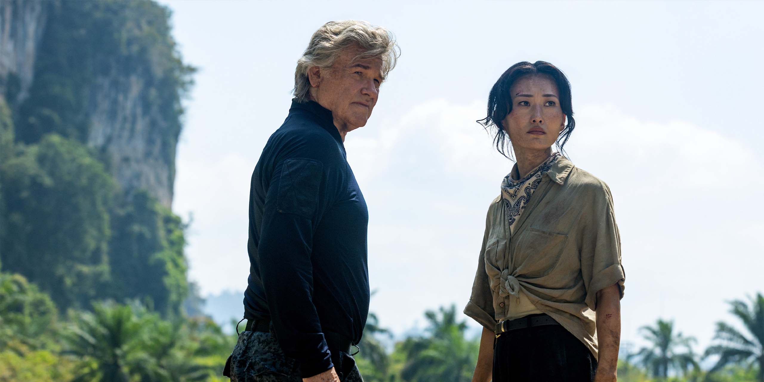 Kurt Russell et Mari Yamamoto dans la saison 2 de Monarch: Legacy of Monsters.