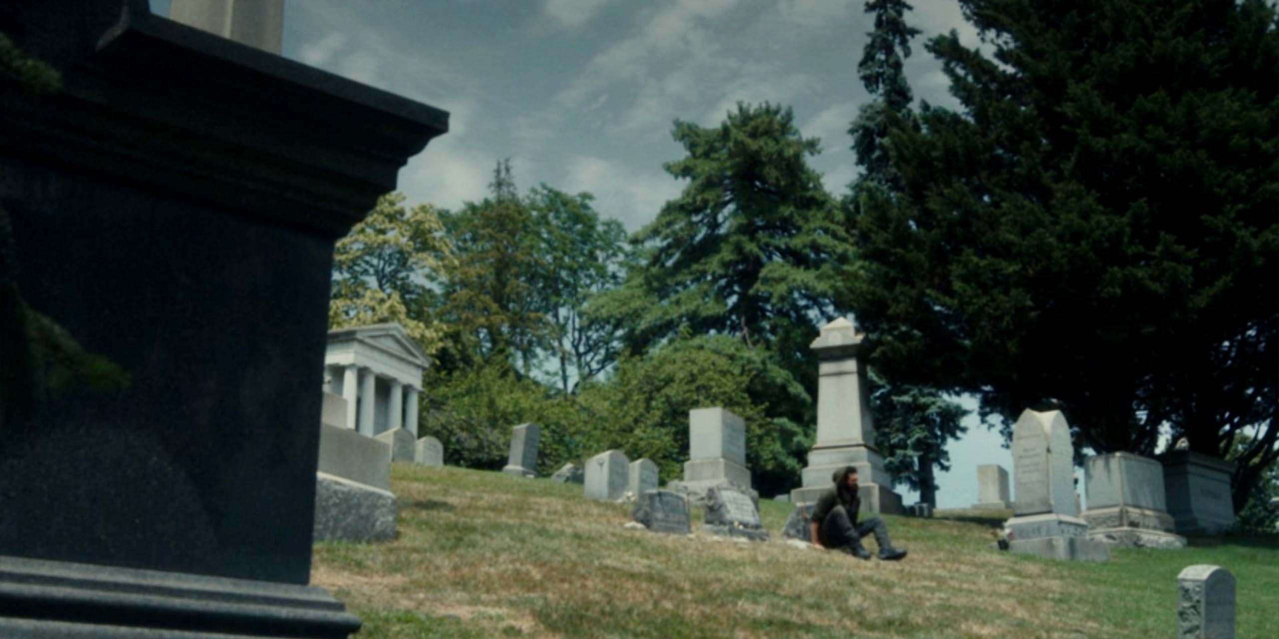 Le cimetière où sont enterrés la famille de Frank Castle dans The Punisher: One Last Kill.