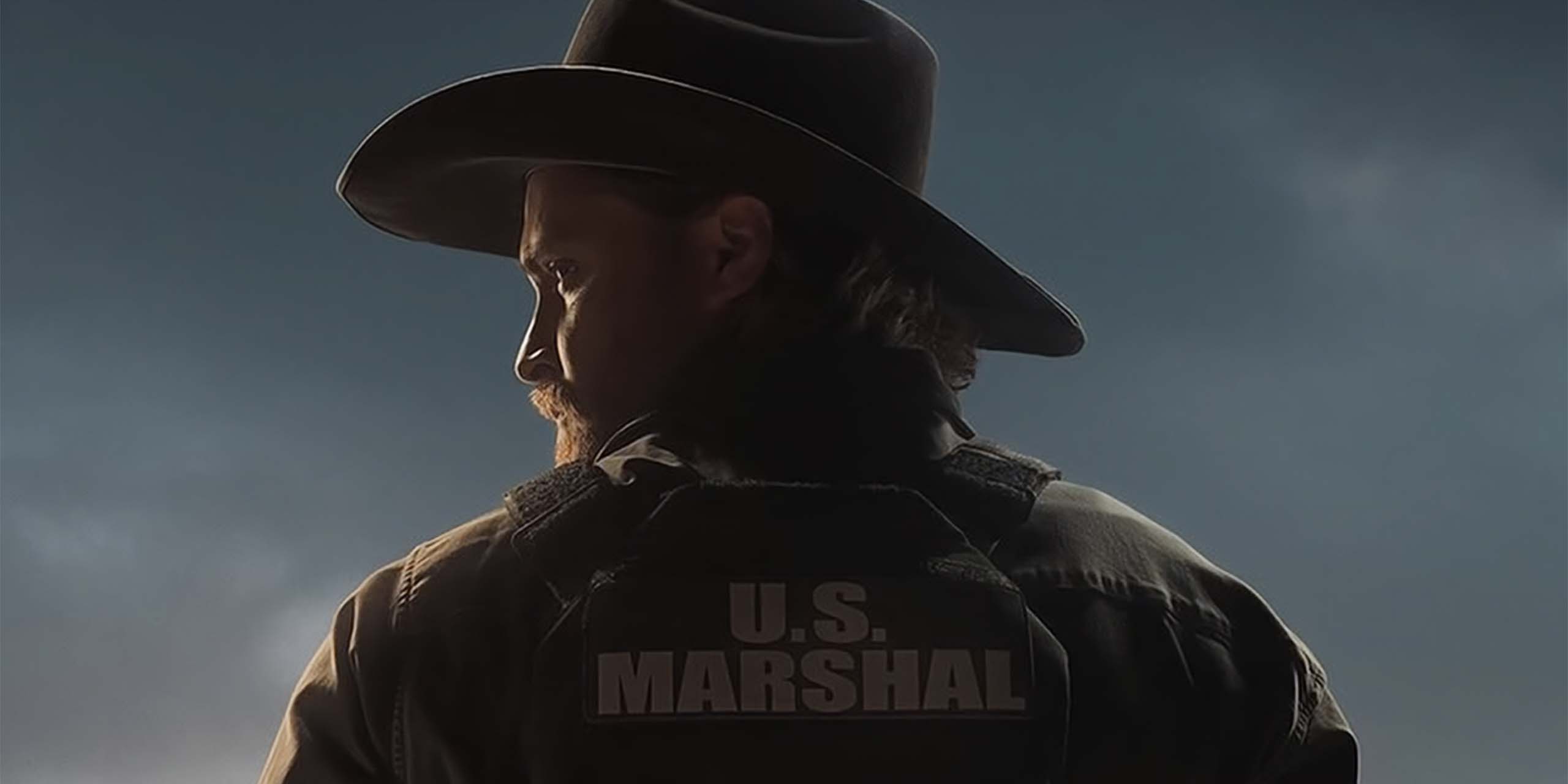 Affiche de la saison 1 de la saison 1 de Marshals: A Yellowstone Story (2026) avec Kayce de dos.