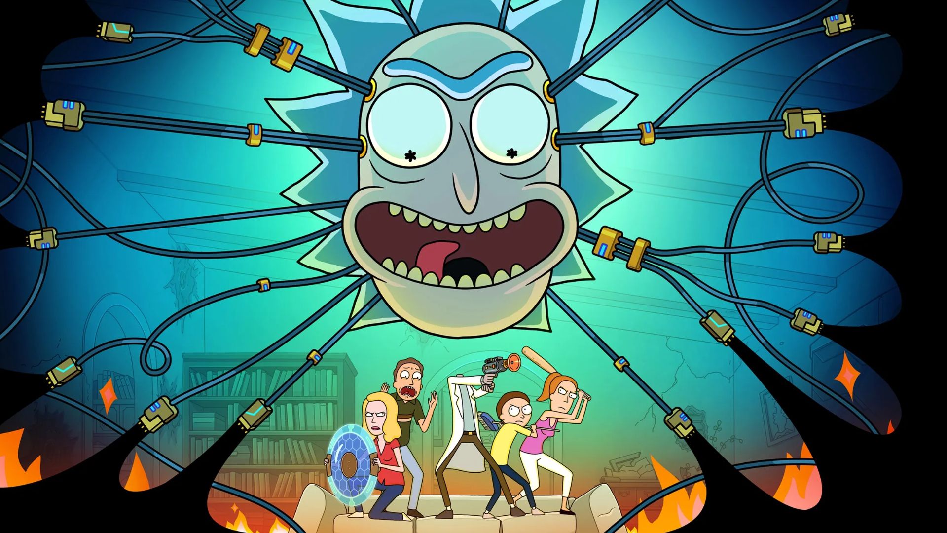 Affiche de la saison 9 de Rick et Morty.