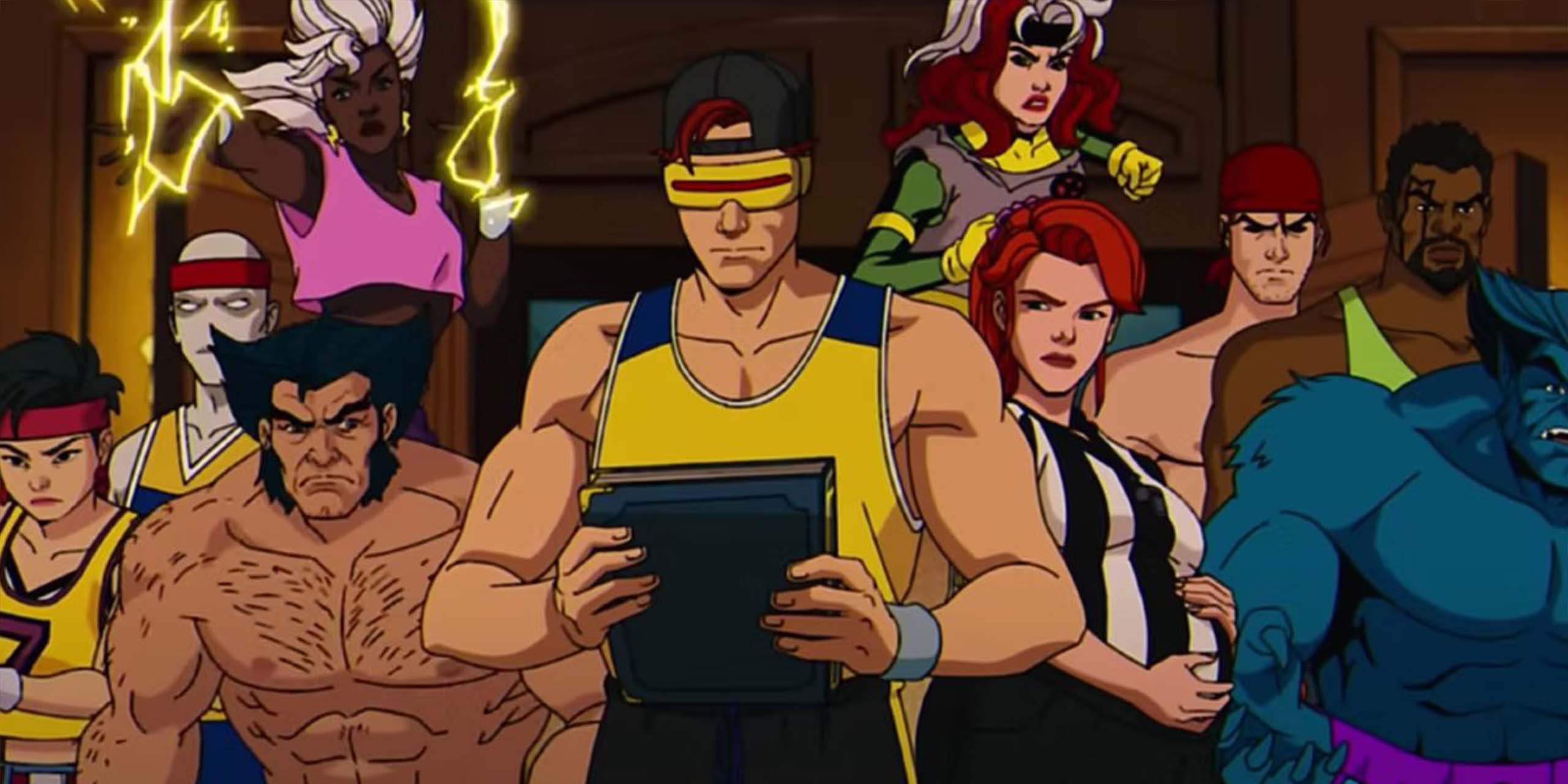 Cyclope, Wolverine, Tornade, Jubilé, Malicia, Jean Grey, Gambit, le Fauve et Bishop réunis dans la saison 1 de X-Men '97.