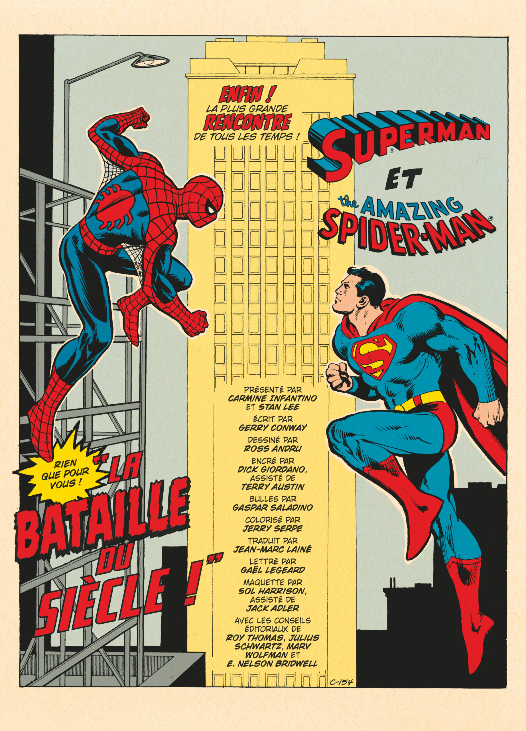 Page de garde de Superman Vs. The Amazing Spider-Man - 1976 chez Urban Comics.