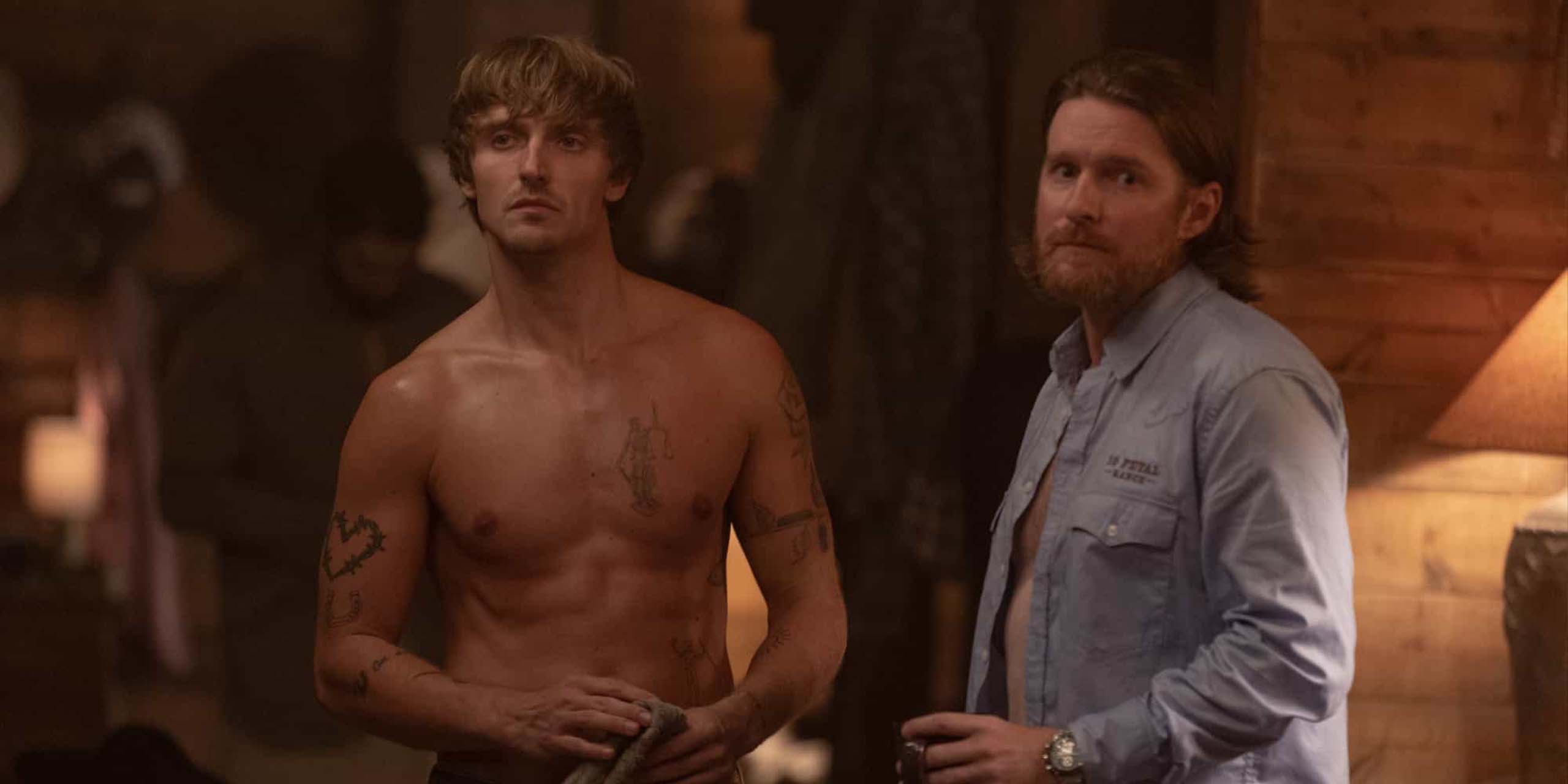 Hart Denton dans le rôle de Chet et James Eddie dans celui de Tommy dans la saison 1 de Dutton Ranch.