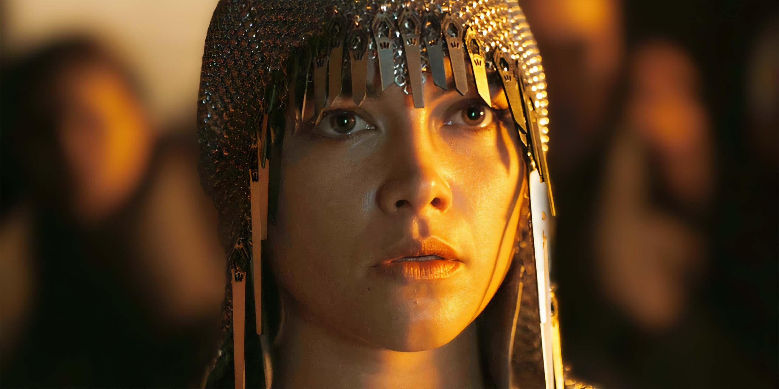 Florence Pugh dans le rôle de la princesse Irulan dans Dune : Deuxième Partie.