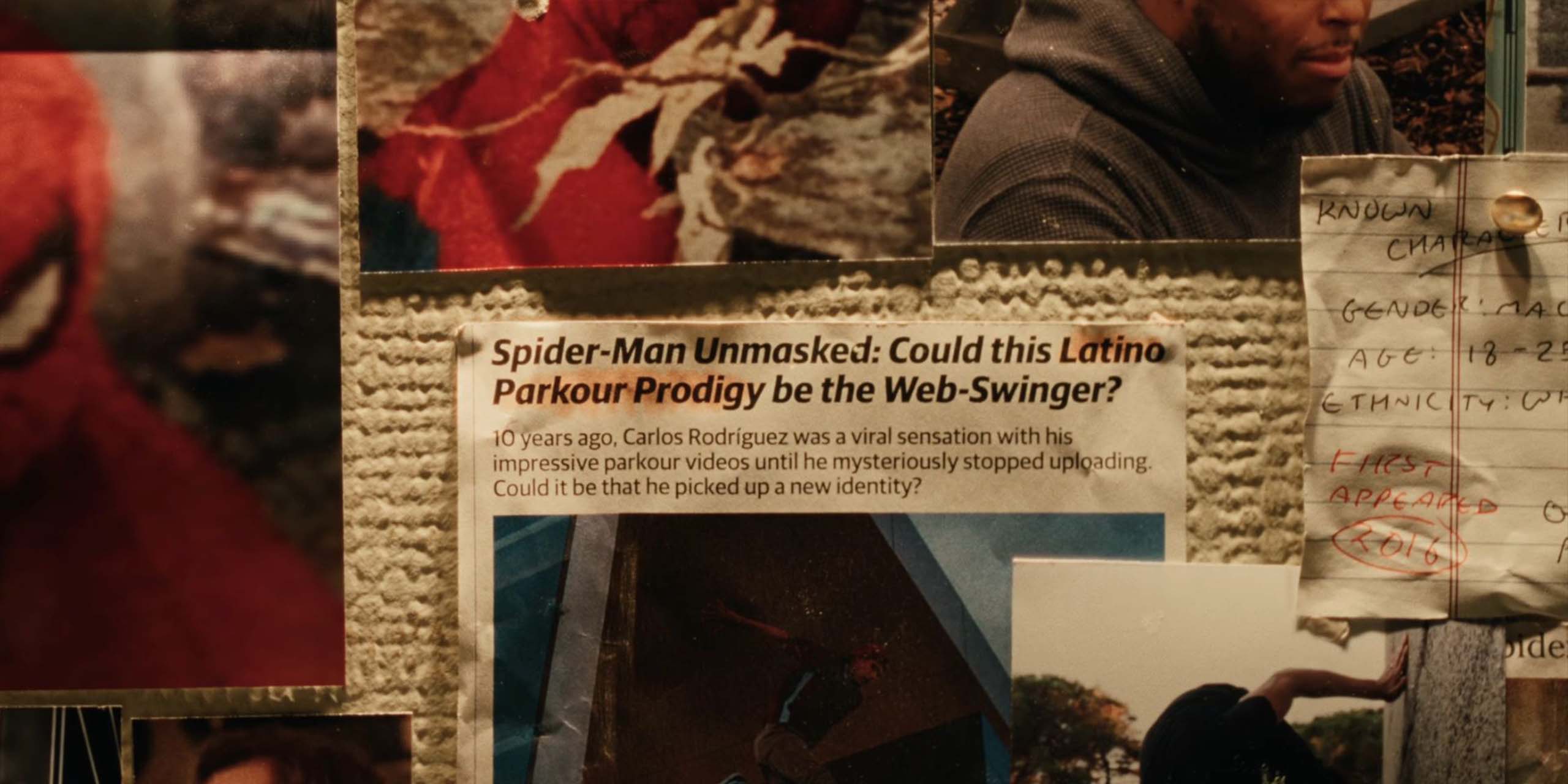 Le tableau de Ned Leeds dans Spider-Man: Brand New Day.