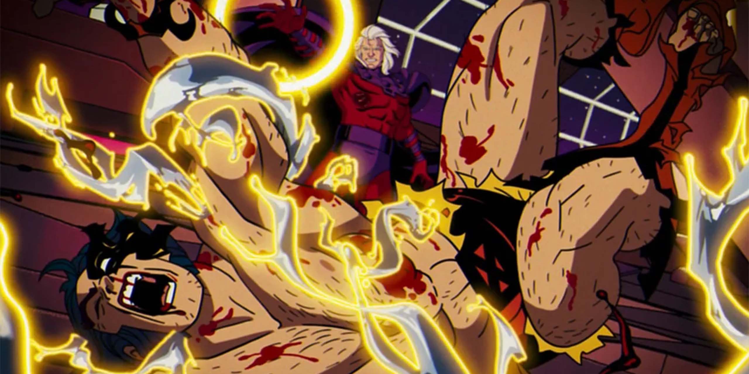 Magneto retire l'adamatium des os de Wolverine à travers les pores de sa peau, dans X-Men '97.