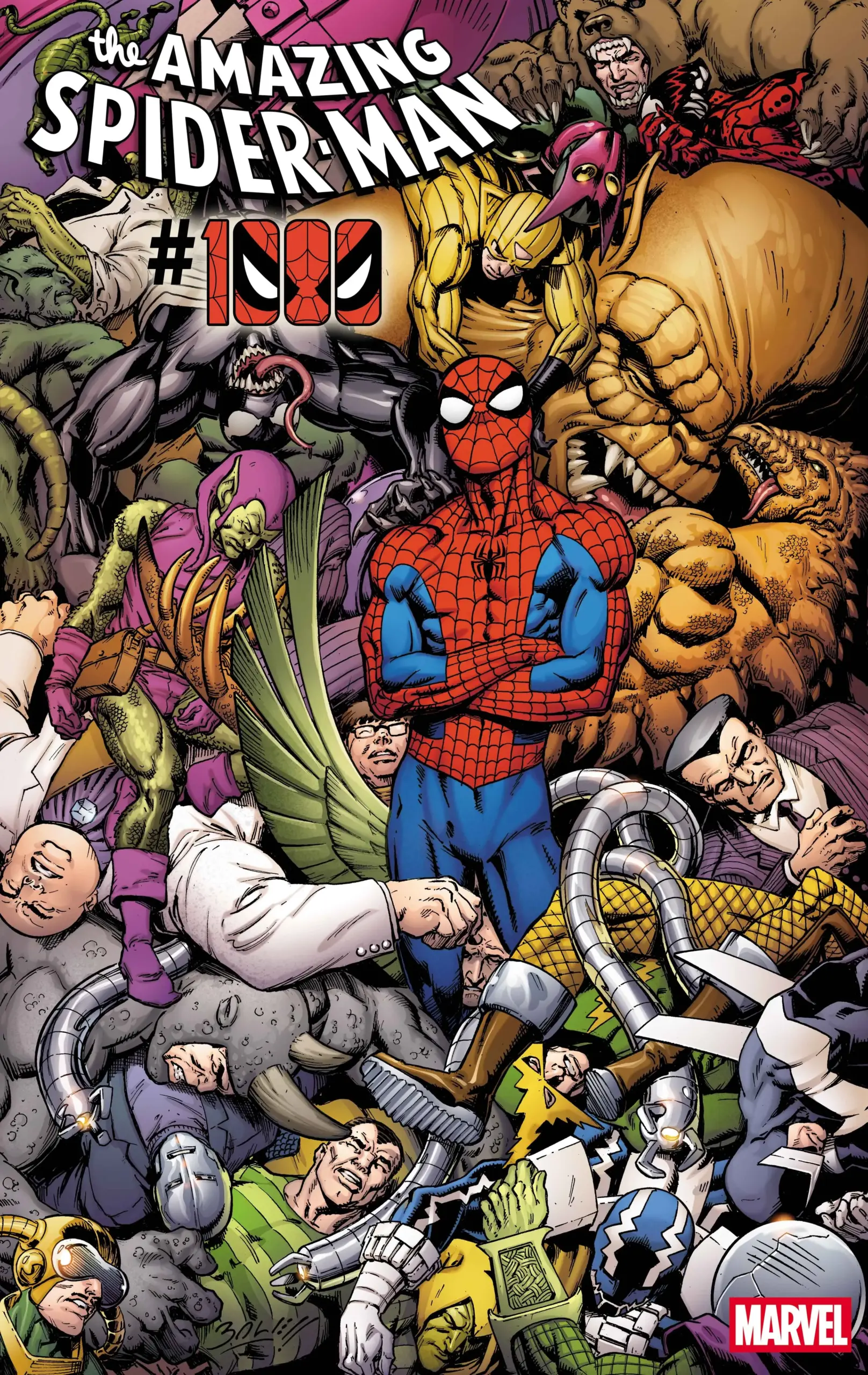 Couverture alternative d'Amazing Spider-Man 1000 par Mark Bagley
