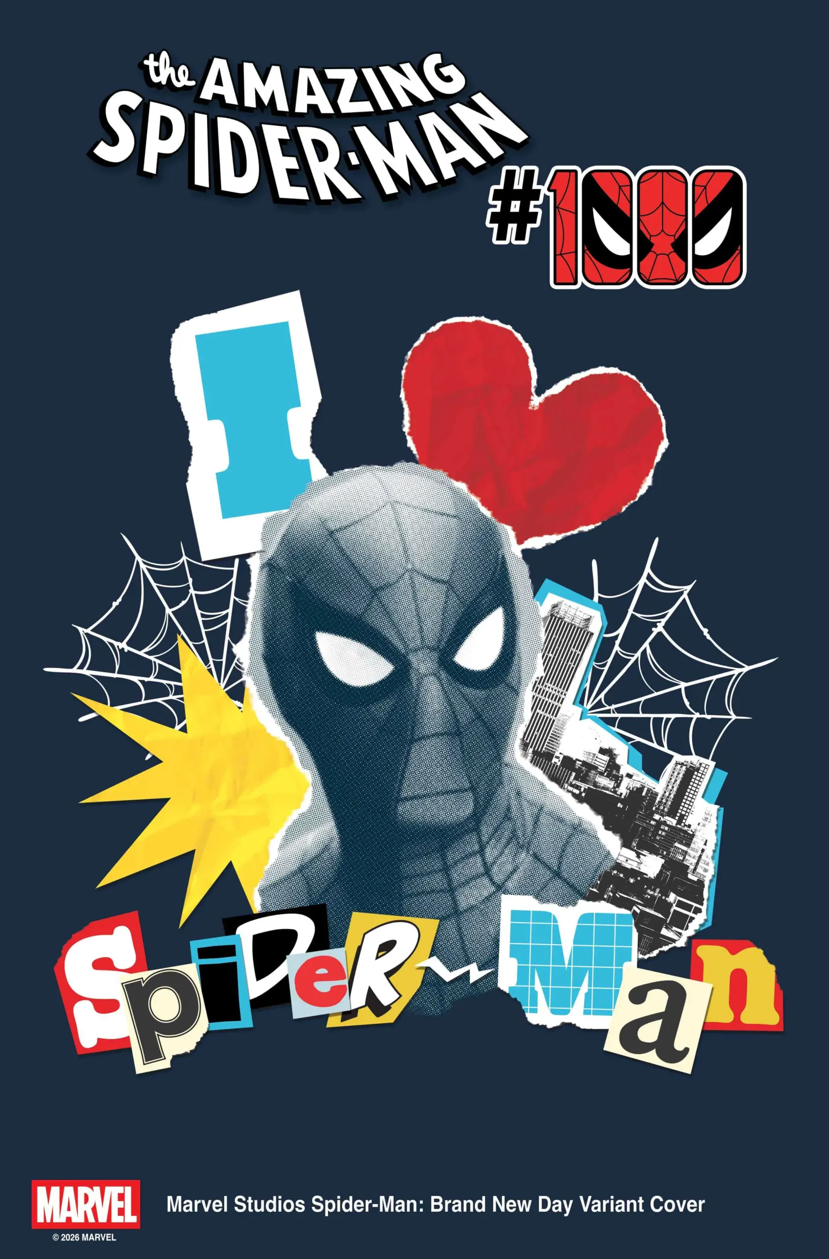 Couverture Marvel Studios Spider-Man Brand New Day d'Amazing Spider-Man 1000