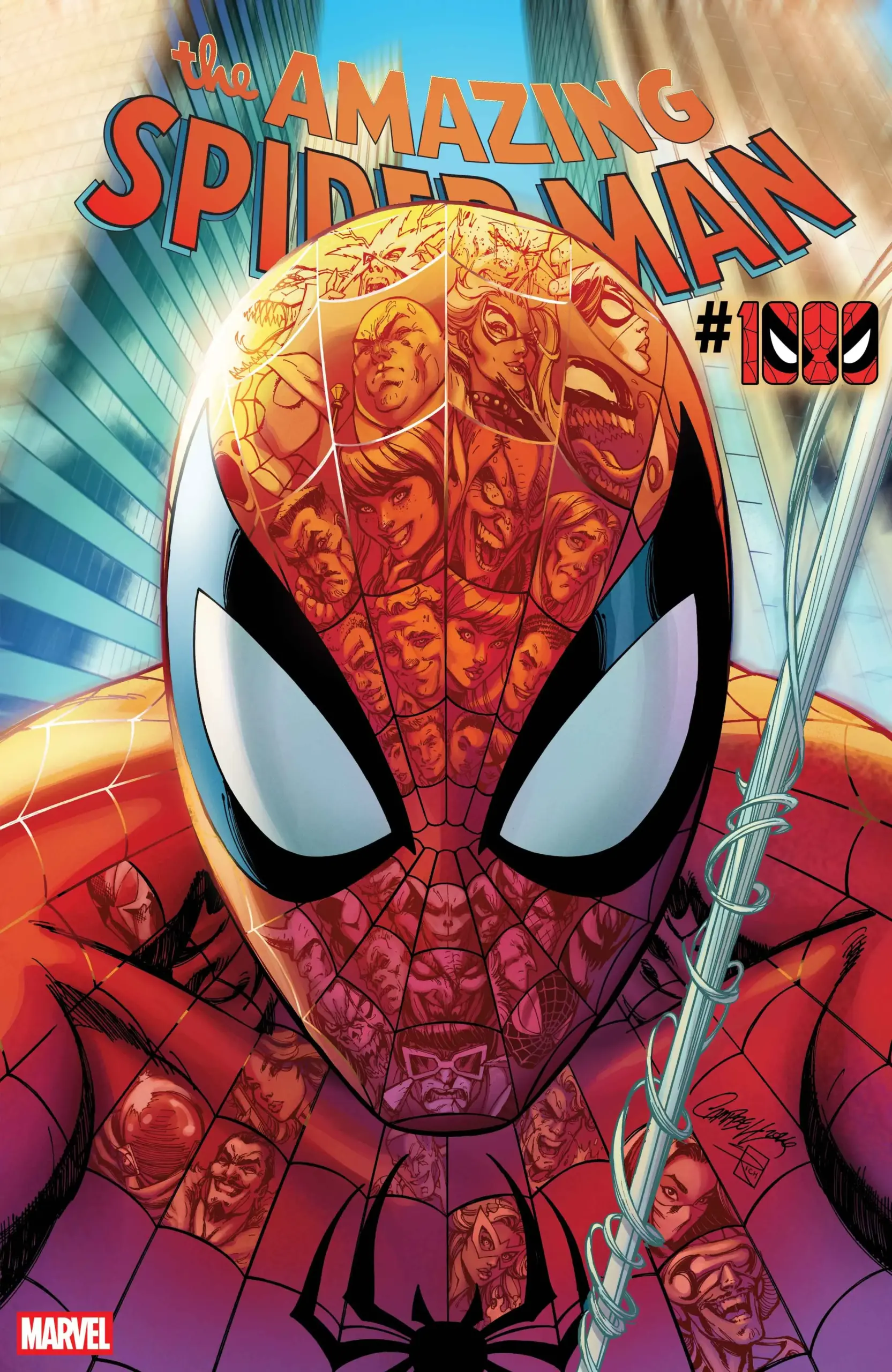 Couverture alternative d'Amazing Spider-Man 1000 par J. Scott Campbell