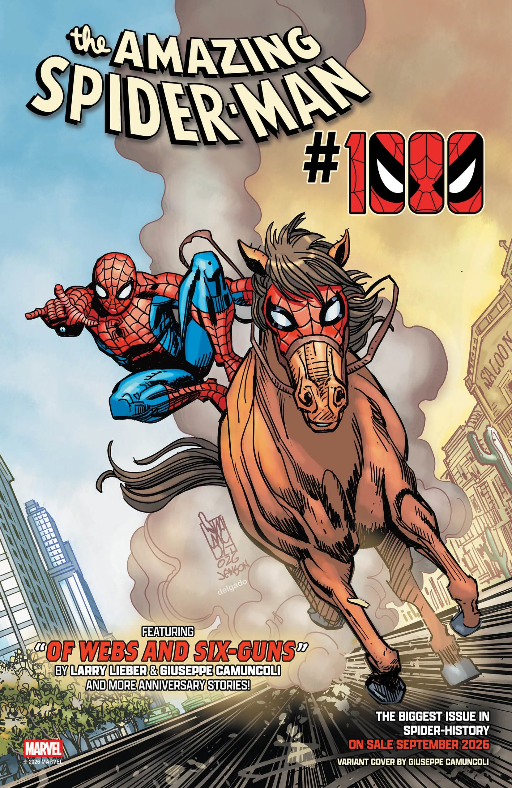 Couverture alternative d'Amazing Spider-Man 1000 par Giuseppe Camuncoli et Klaus Janson