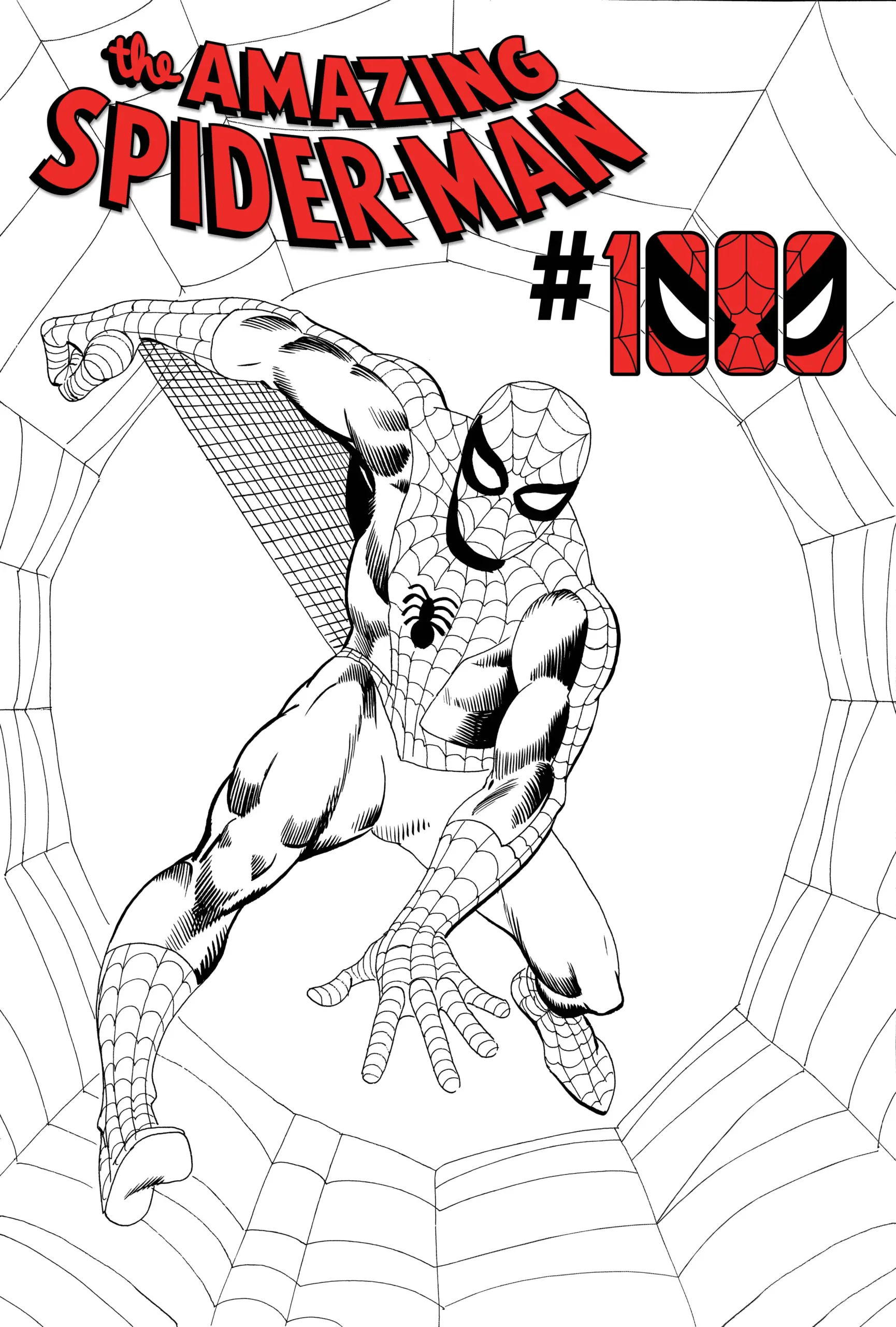 Couverture alternative d'Amazing Spider-Man 1000 par Steve Ditko